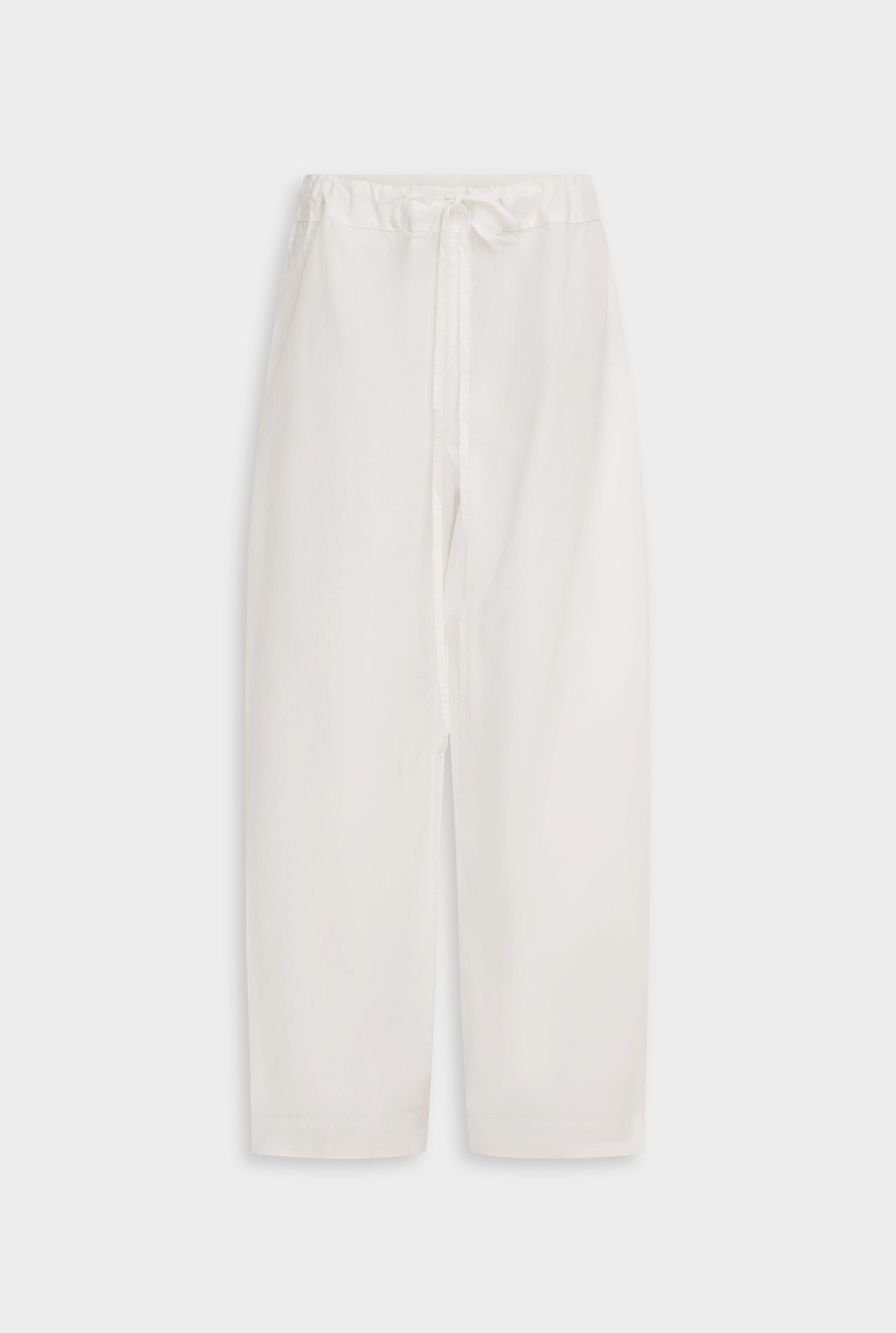 Venroy Cotton Poplin Paperbag Pant - White