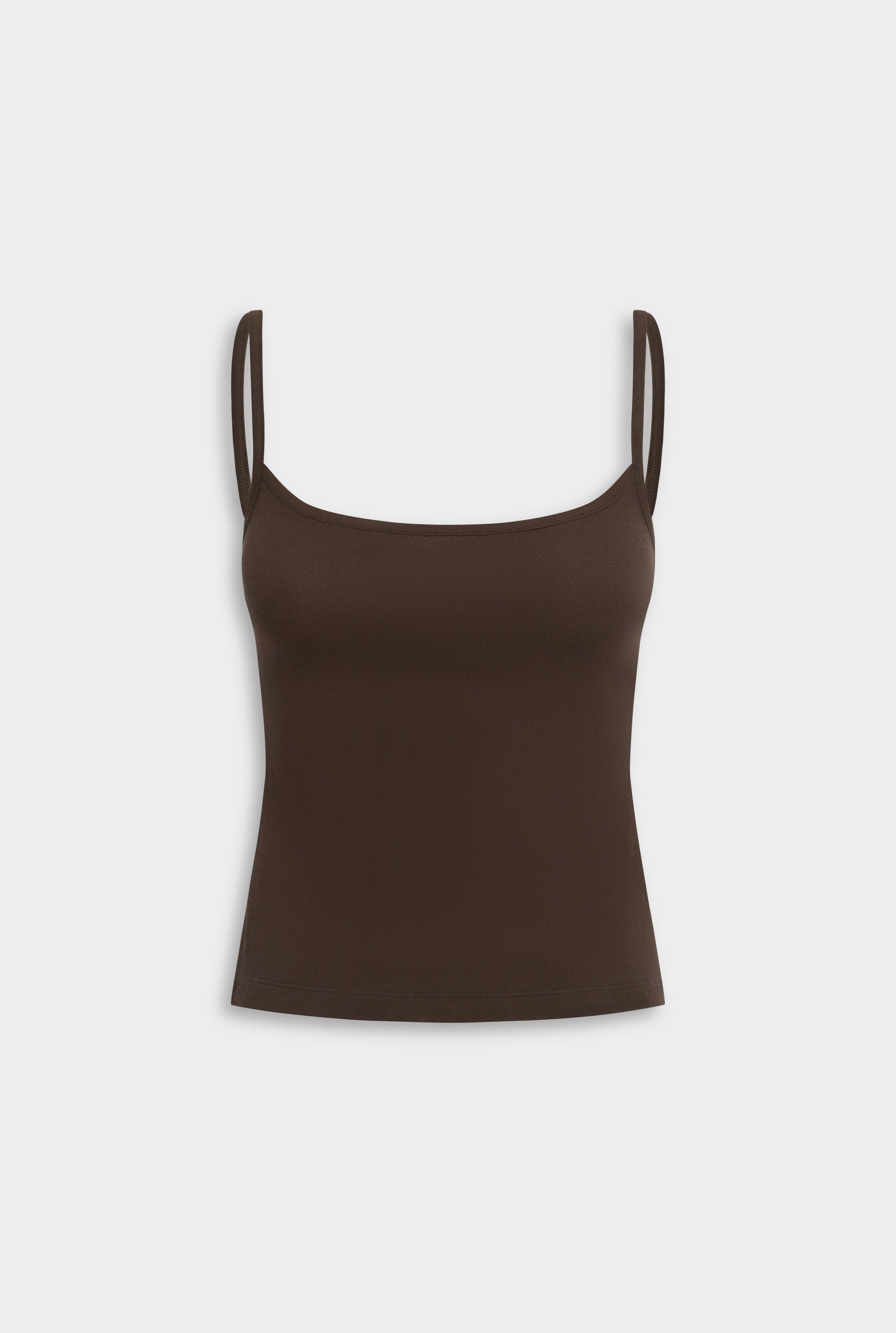 Cotton Rib Cami - Dark Chocolate