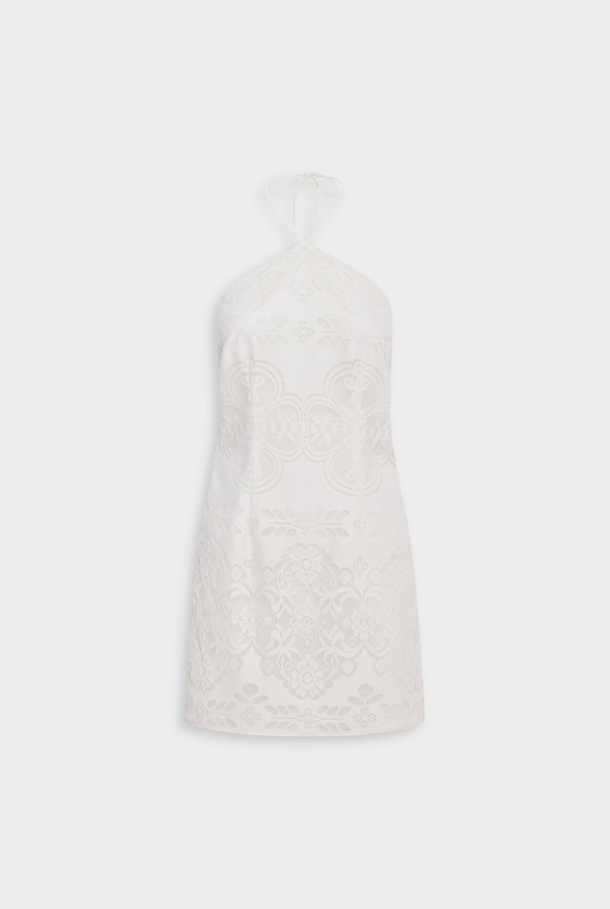 Floral Pointelle Cotton Knit Mini Dress - Off White [[AU_MEDIA:gid://shopify/MediaImage/27754610065495]]