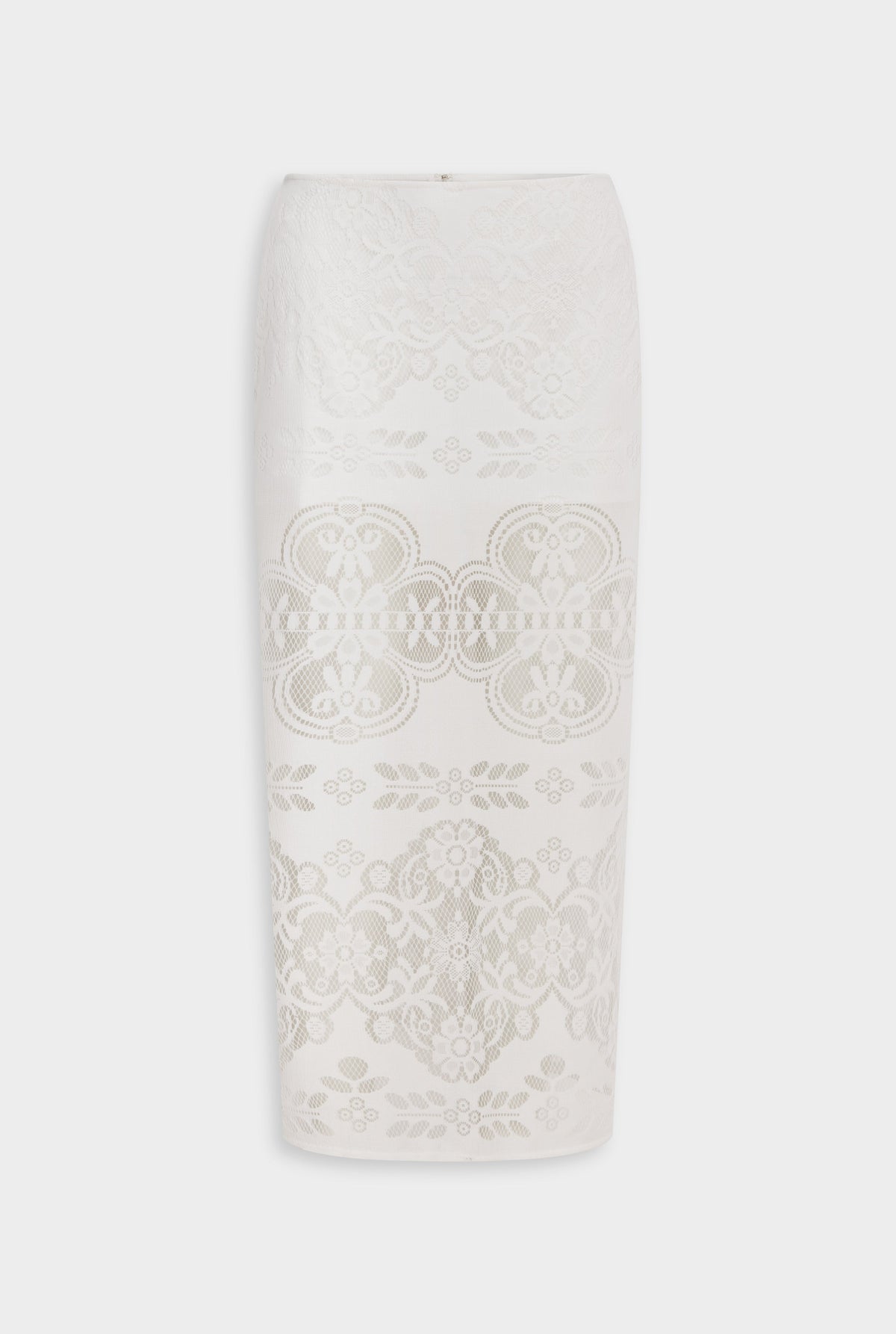 Floral Pointelle Cotton Knit Skirt - Off White [[AU_MEDIA:gid://shopify/MediaImage/27754610131031]]