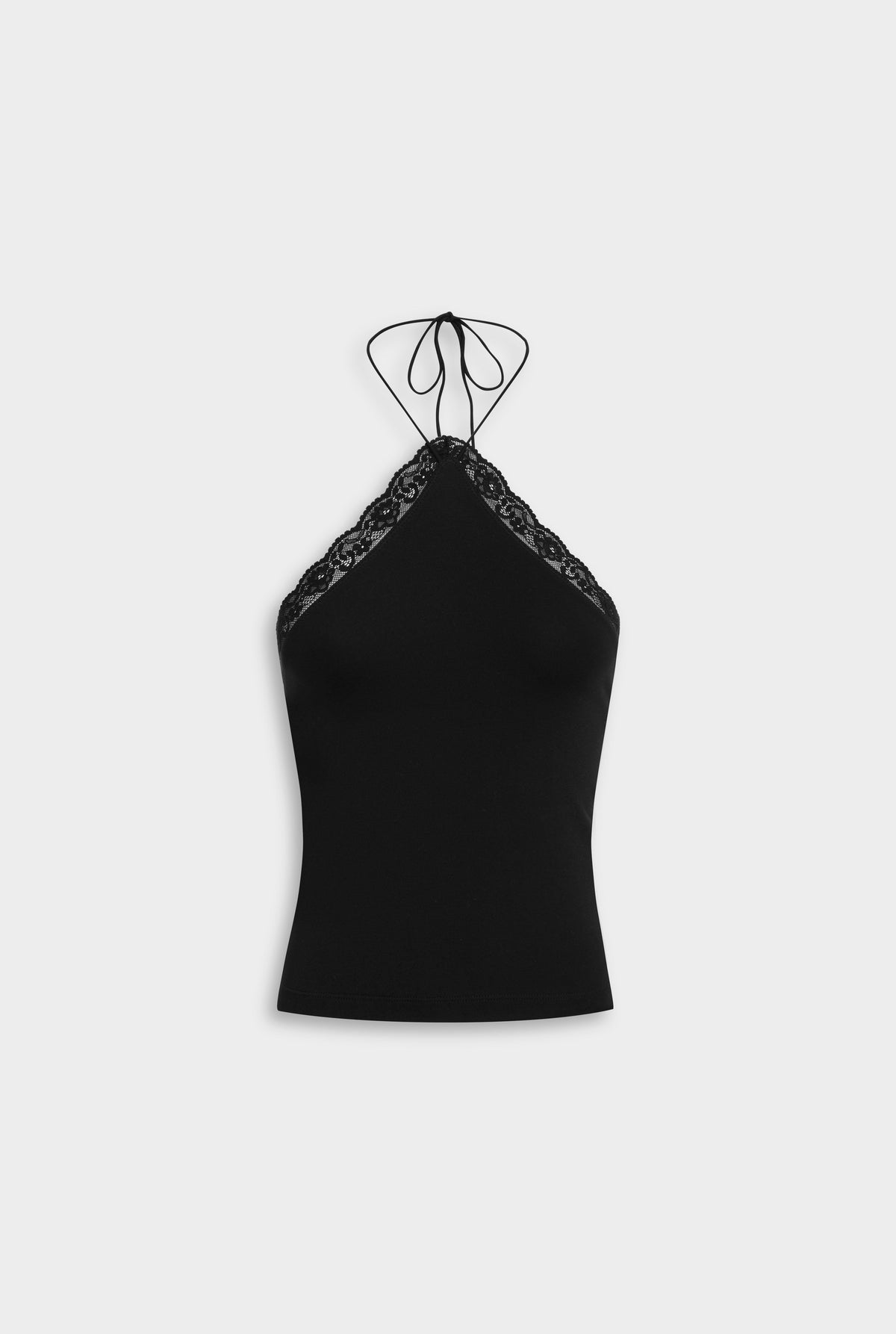 Lace Trim Halter - Black [[AU_MEDIA:gid://shopify/MediaImage/27754610950231]]