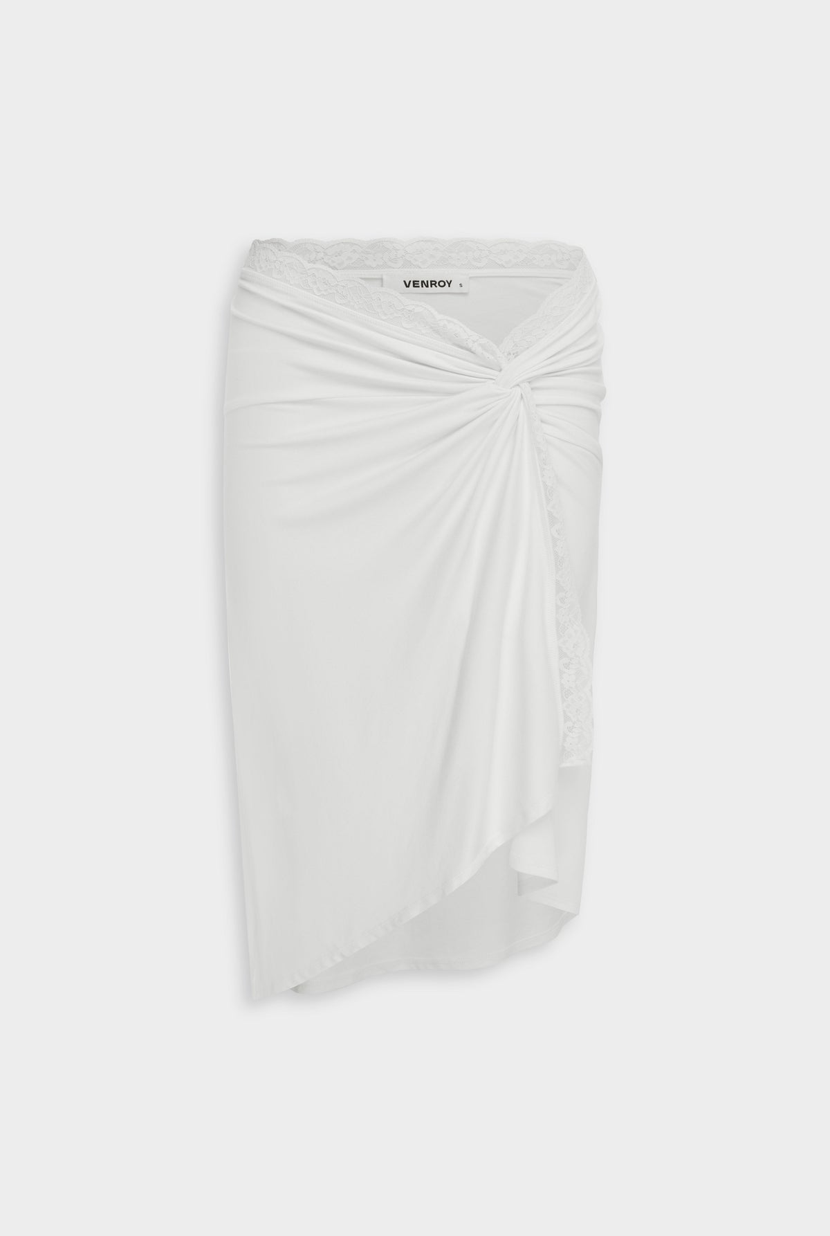 Lace Twist Midi Skirt - White [[AU_MEDIA:gid://shopify/MediaImage/27754611933271]]