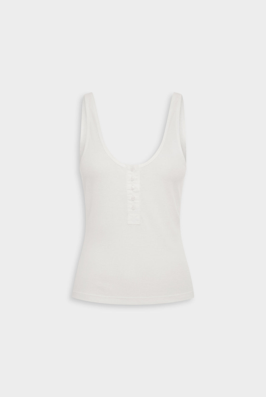 Venroy Lightweight Henley Tank - Off White