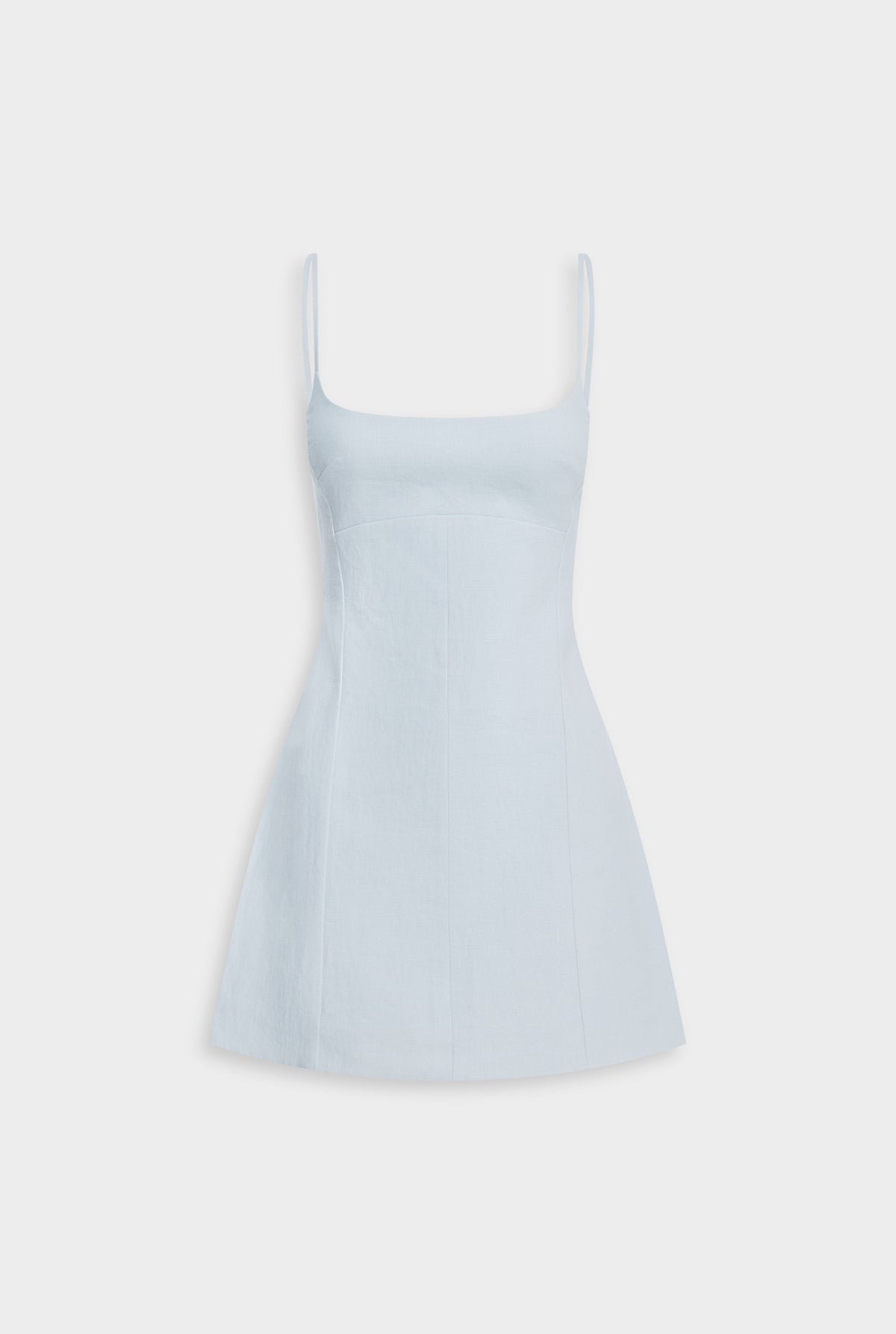 Linen Panelled Mini Dress - Ice Blue [[AU_MEDIA:gid://shopify/MediaImage/27754612392023]]