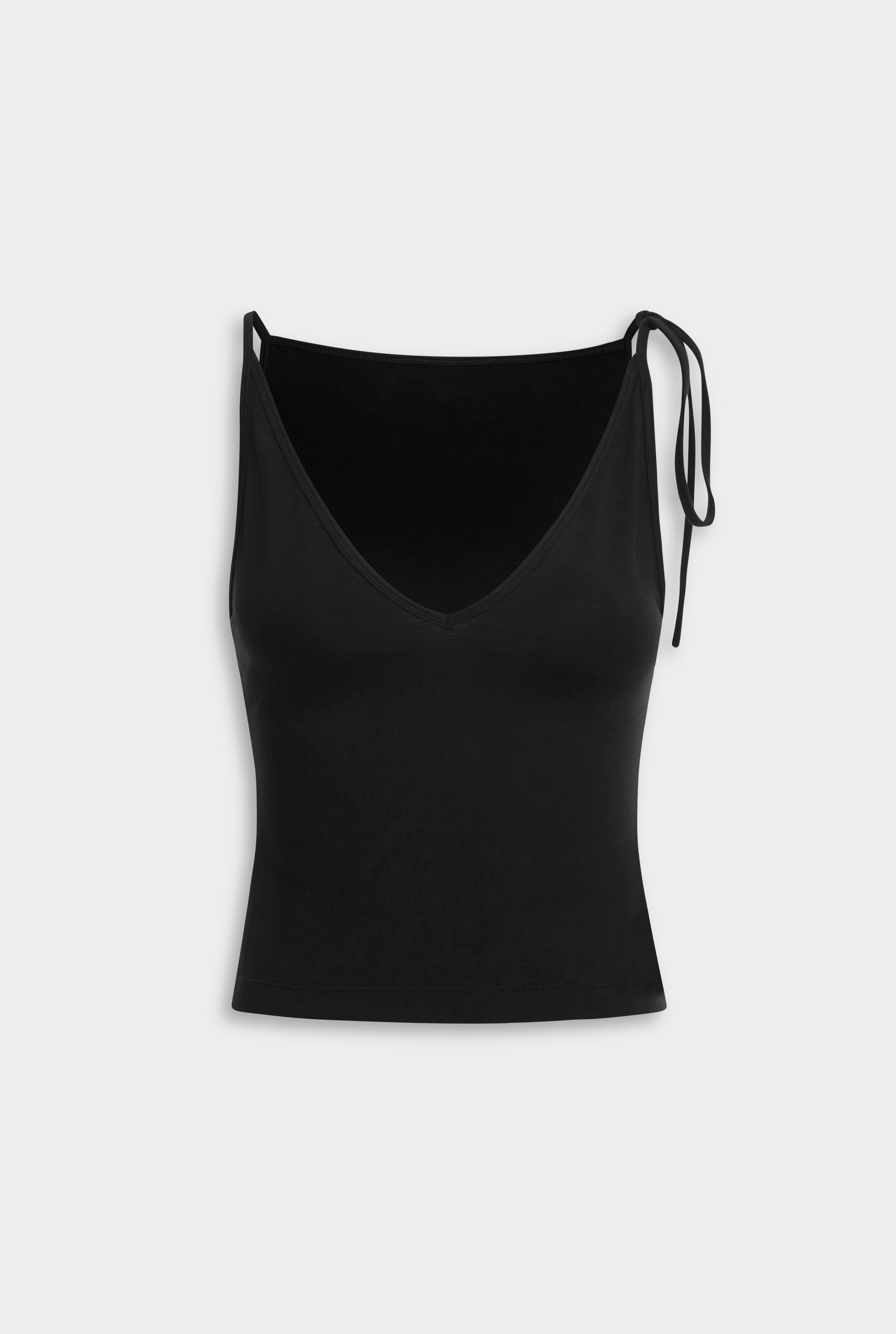 Reversible Boat V Neck Cami - Black