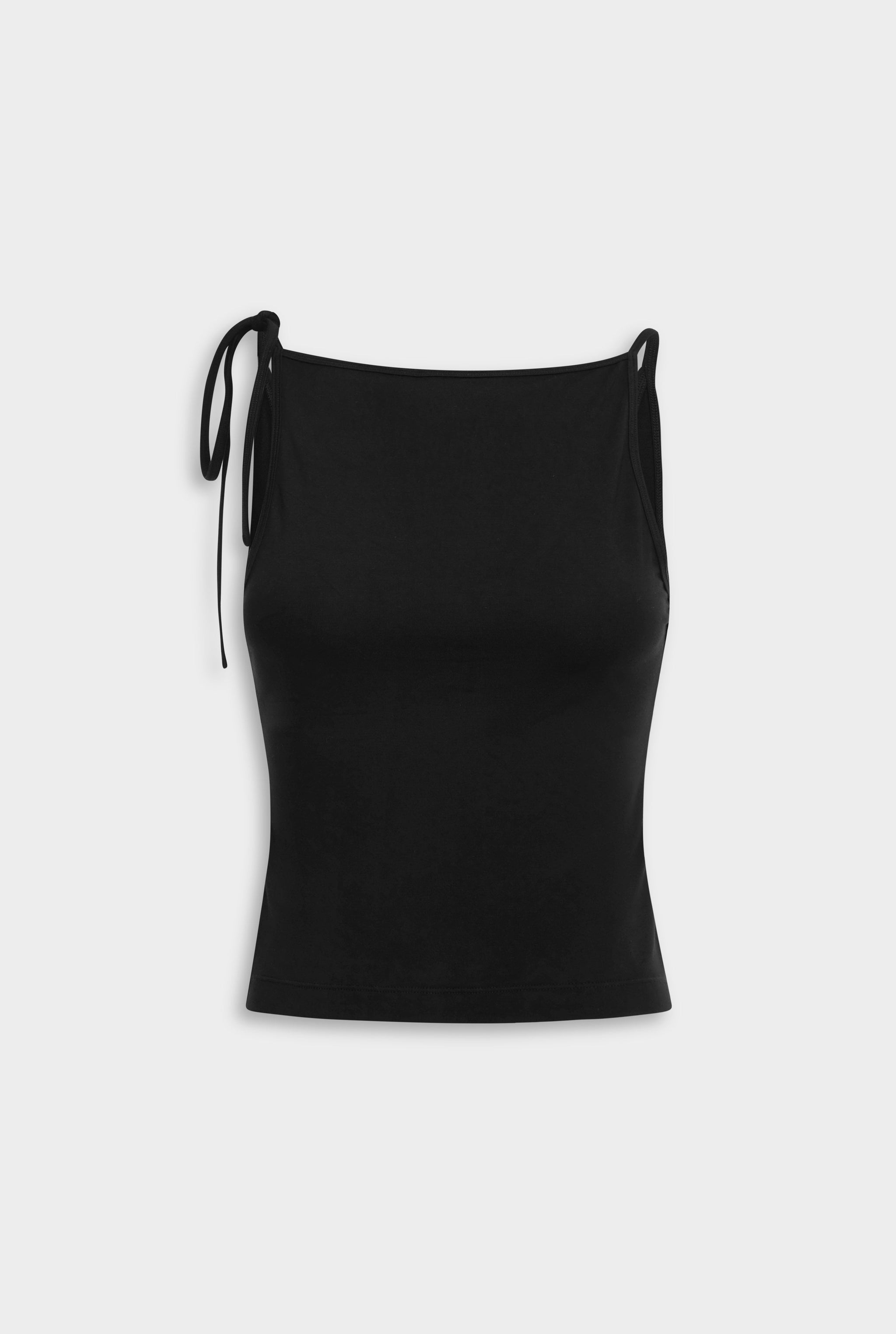 Reversible Boat V Neck Cami - Black