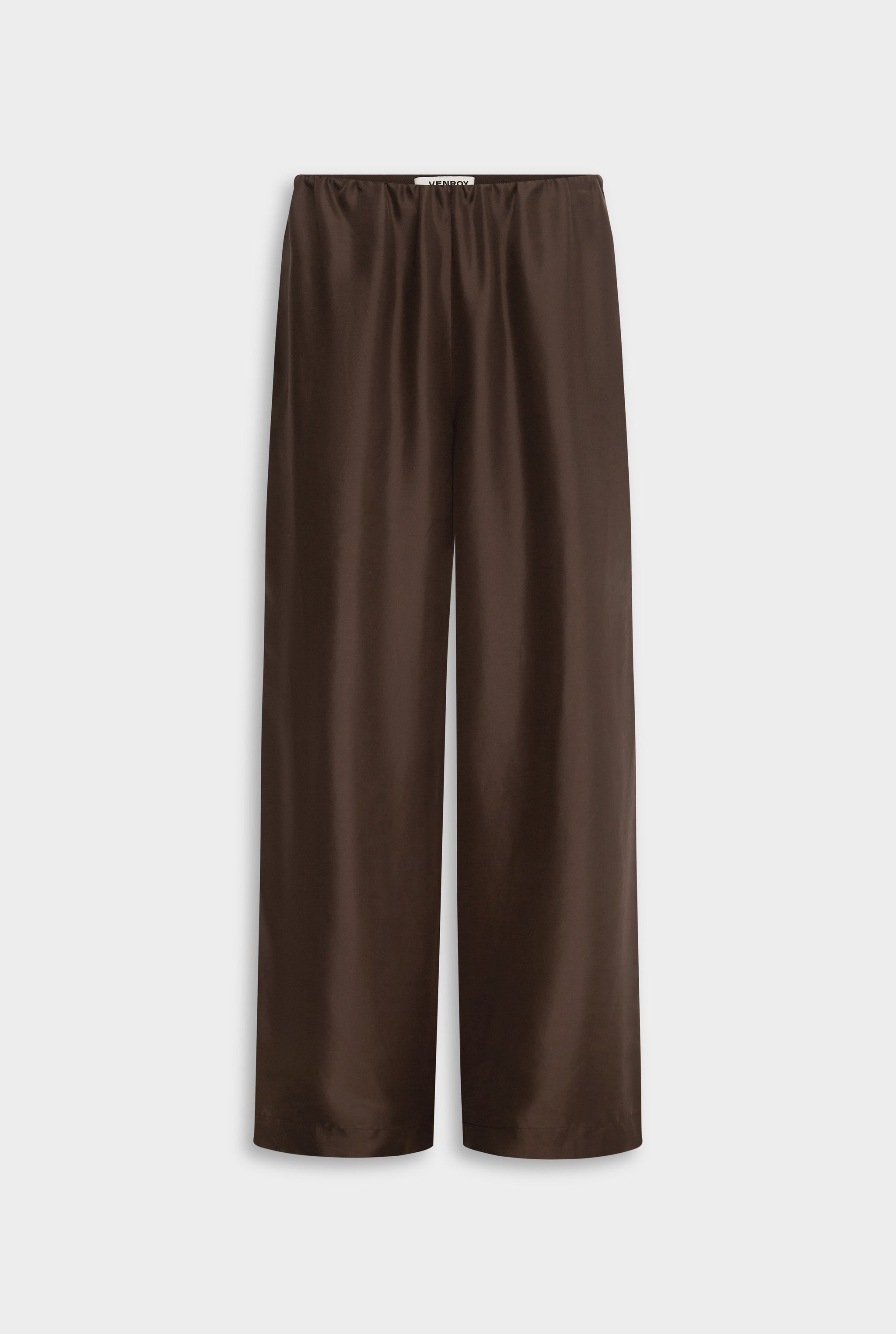 Venroy Silk Relaxed Pant - Chocolate