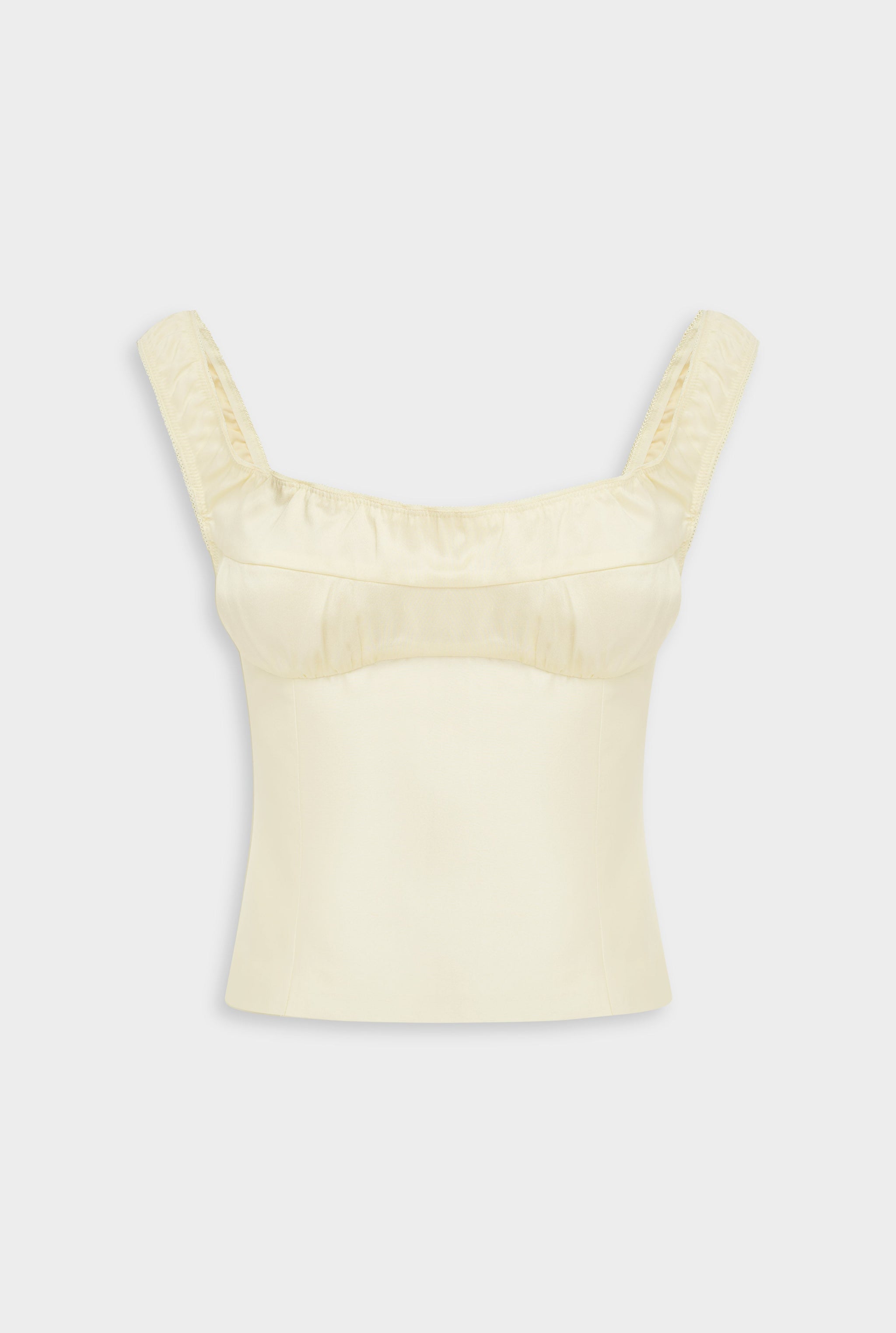 Silk Slub Dupion Bodice - Buttercream