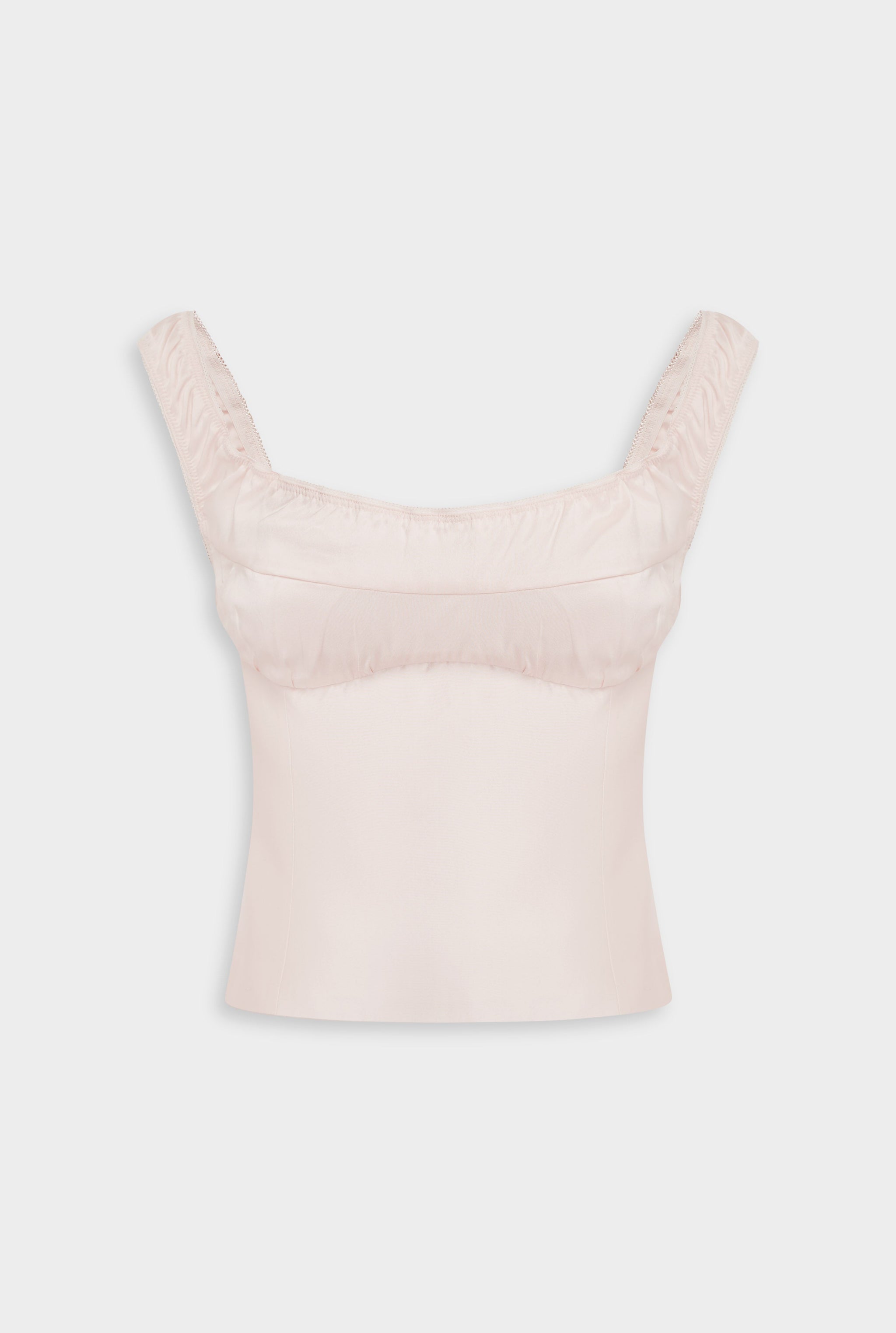 Silk Slub Dupion Bodice - Tinted Pink