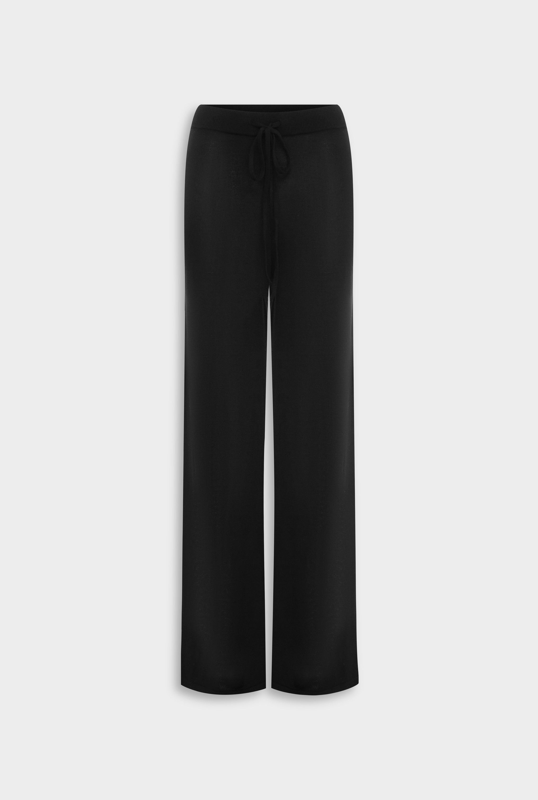 Venroy Tencel Silk Knit Pant - Black