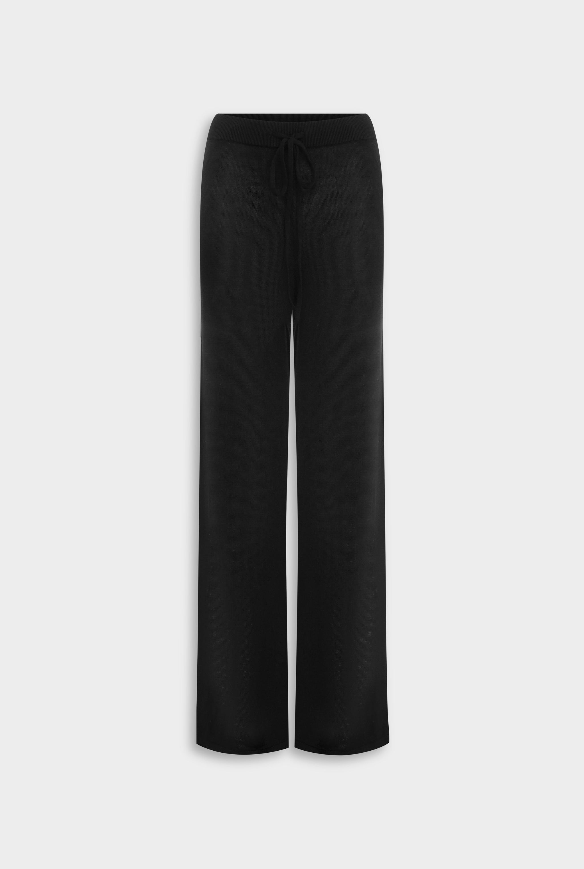 Venroy Tencel Silk Knit Pant - Black