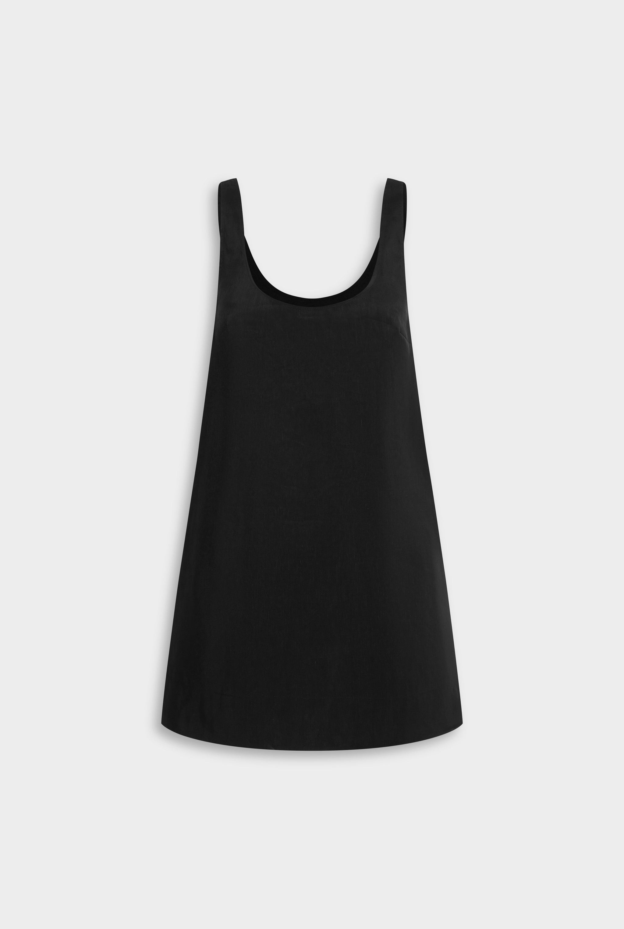 Venroy Tencel Silk Knit Tank Dress - Black