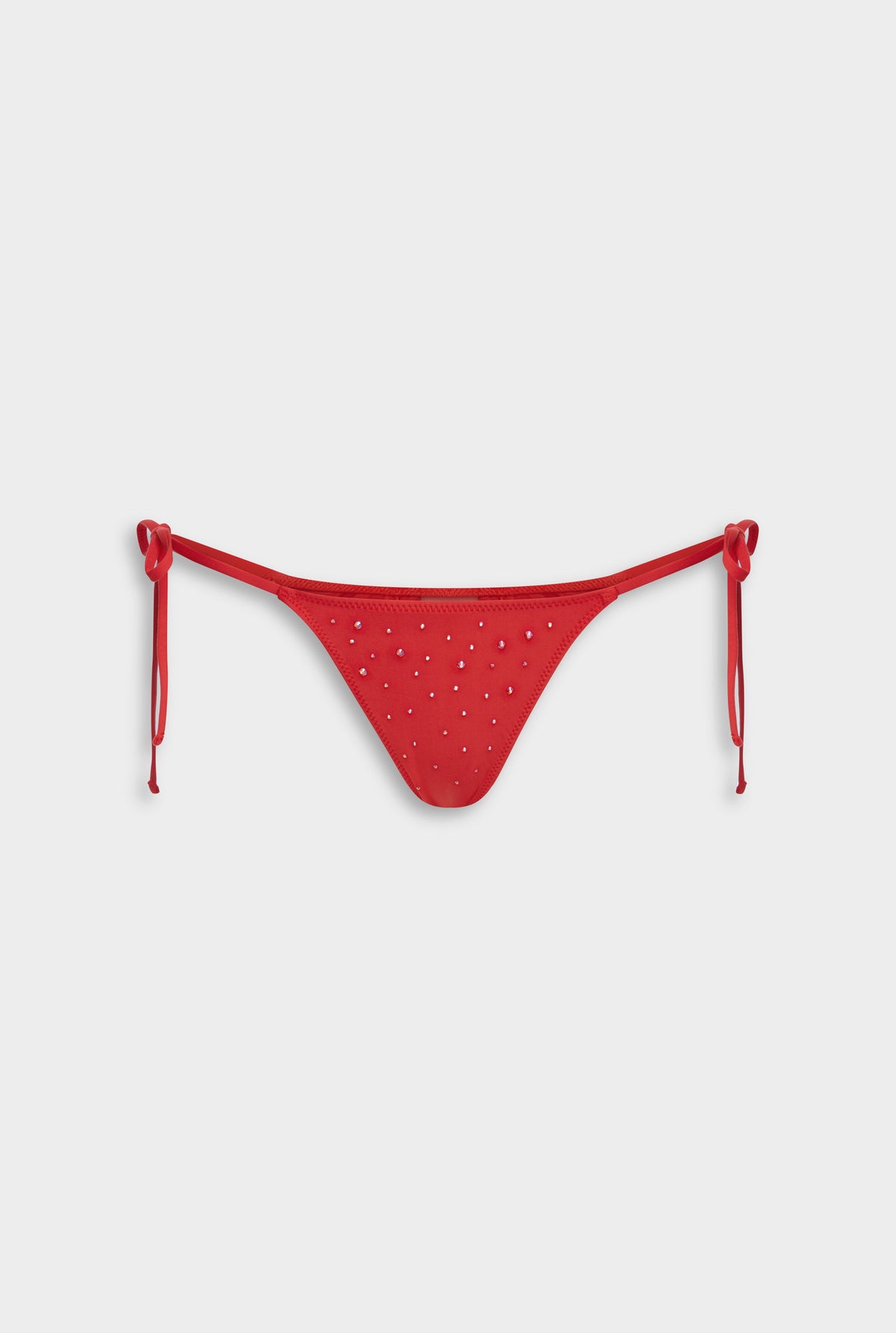 Tie Side Bikini Brief - Red/Hotfix Crystals [[AU_MEDIA:gid://shopify/MediaImage/27754615210071]]