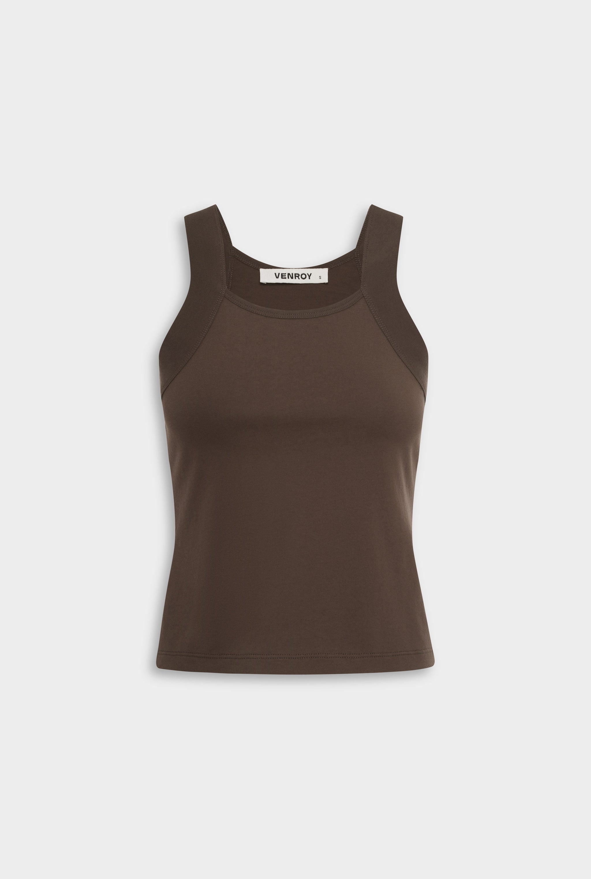 Venroy Wide Strap Tank - Chocolate