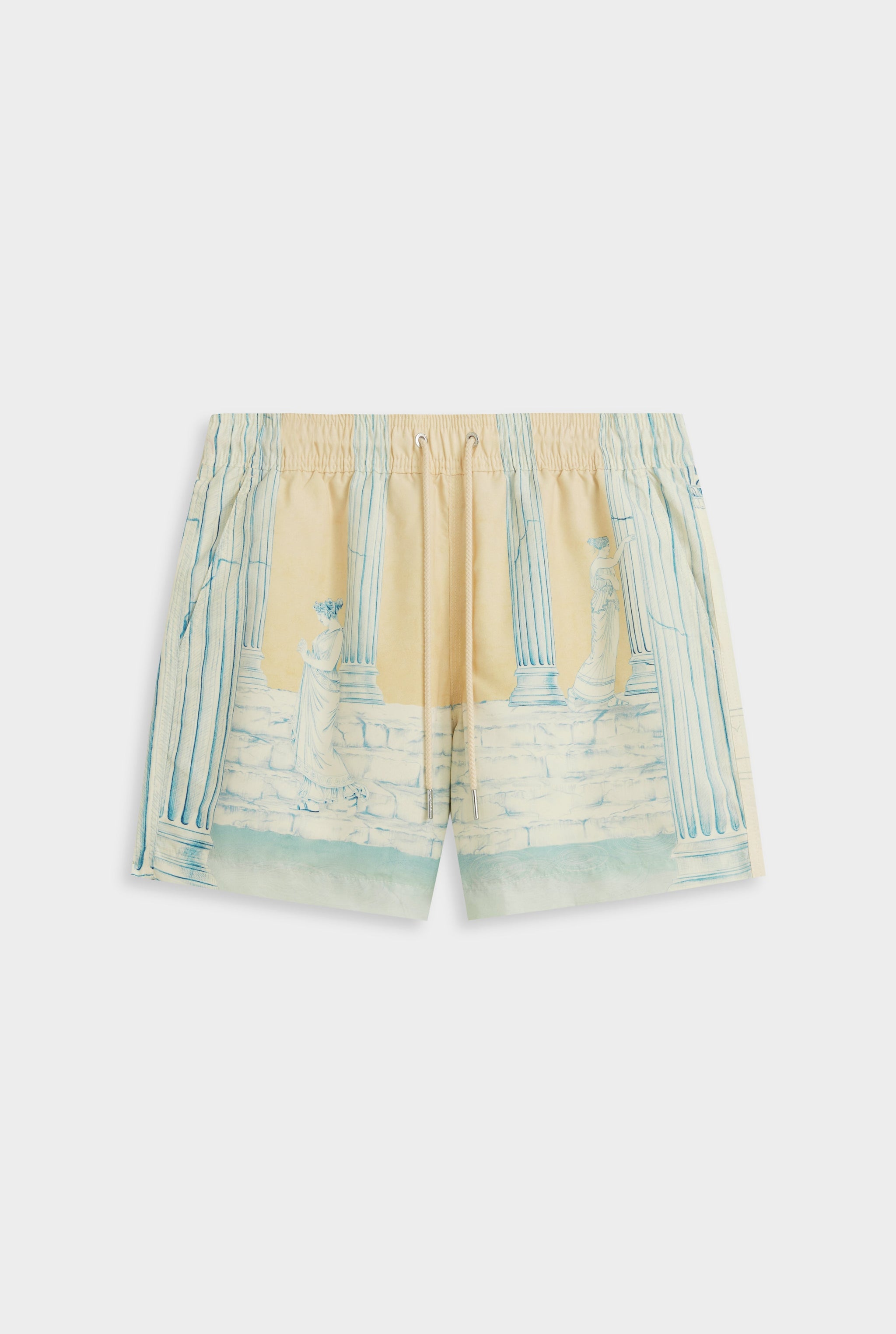 Printed Swim Short - Ancient Greek Orange Sunset
