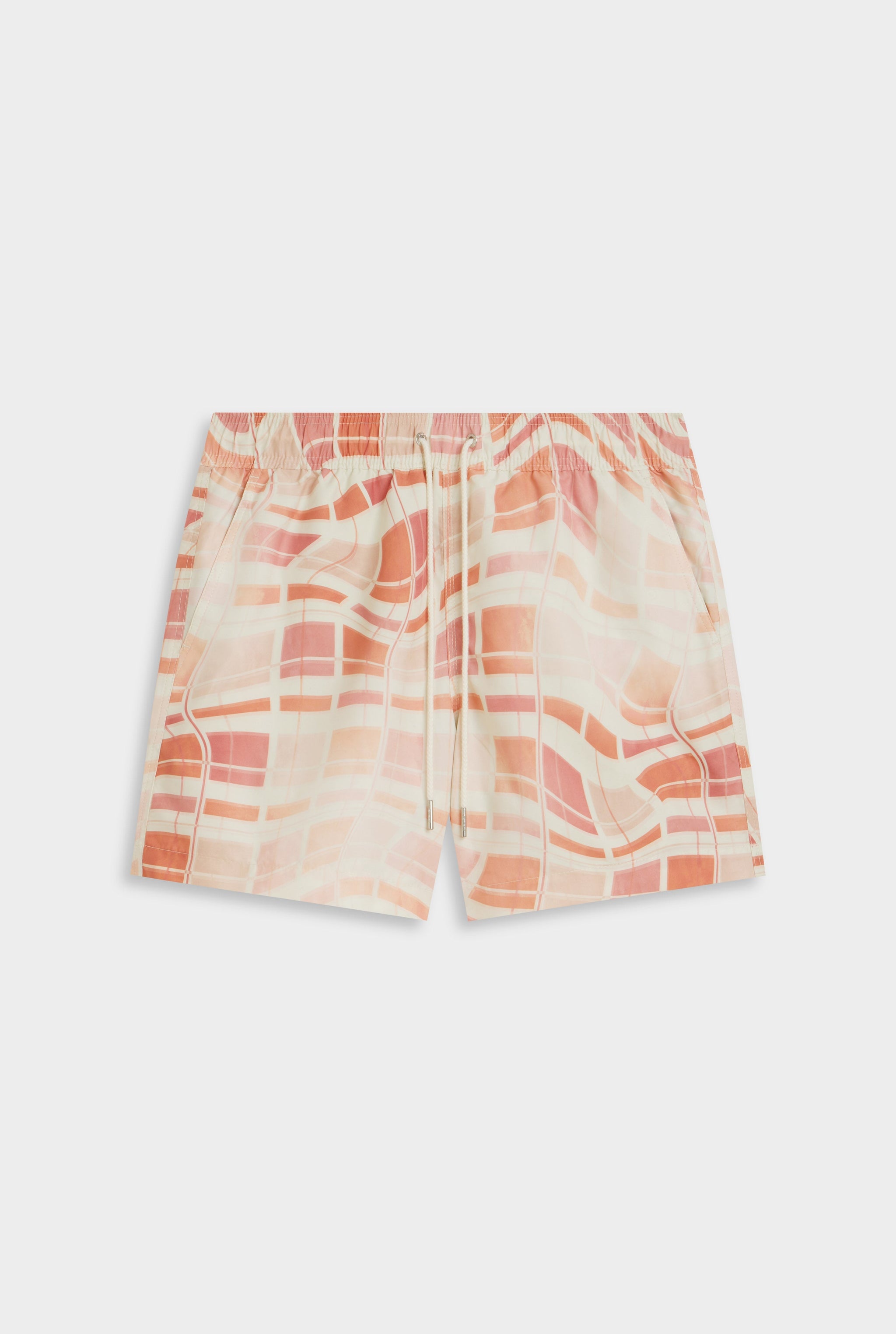 Printed Swim Short - Warped Check