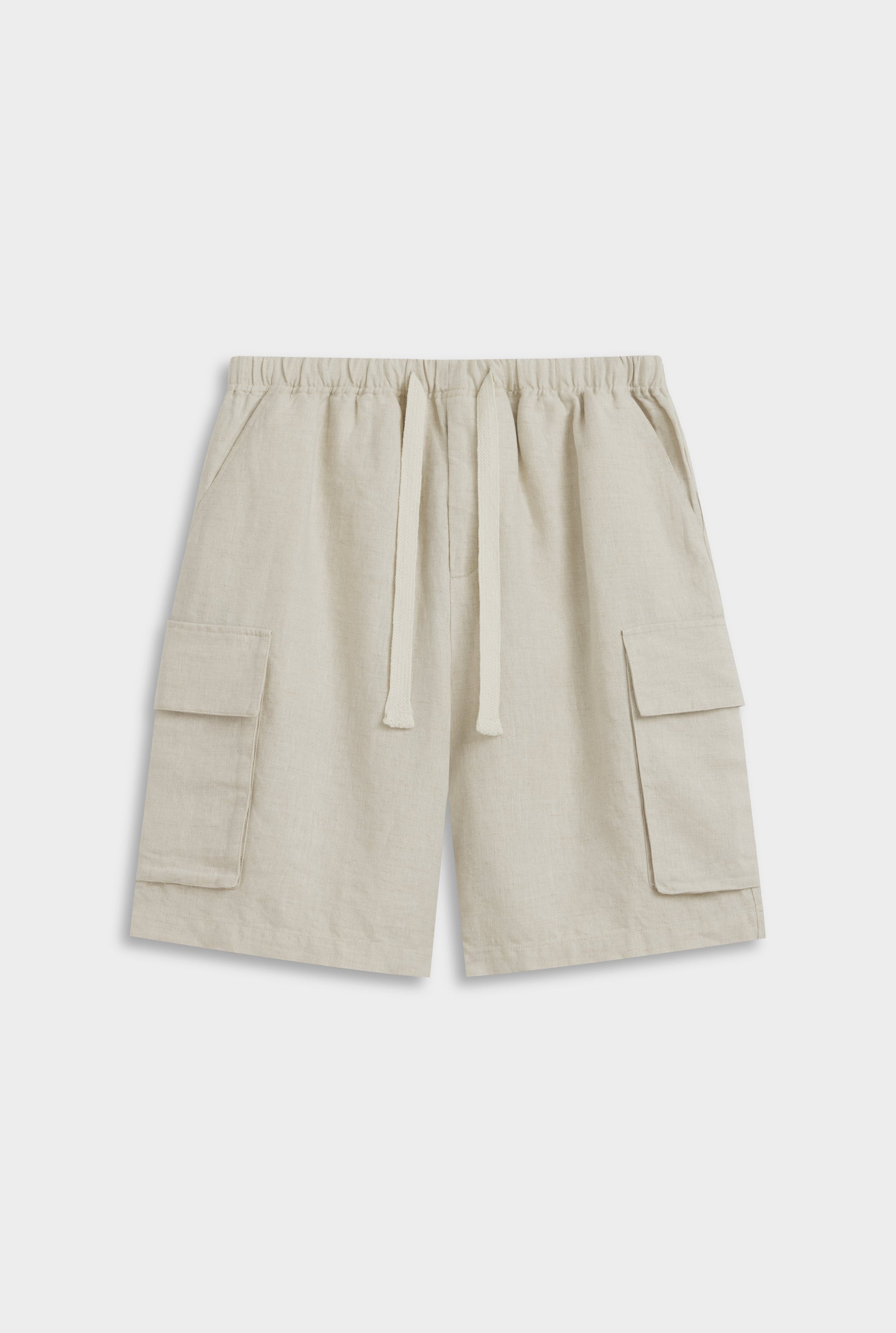 Relaxed Linen Cargo Short - Sand