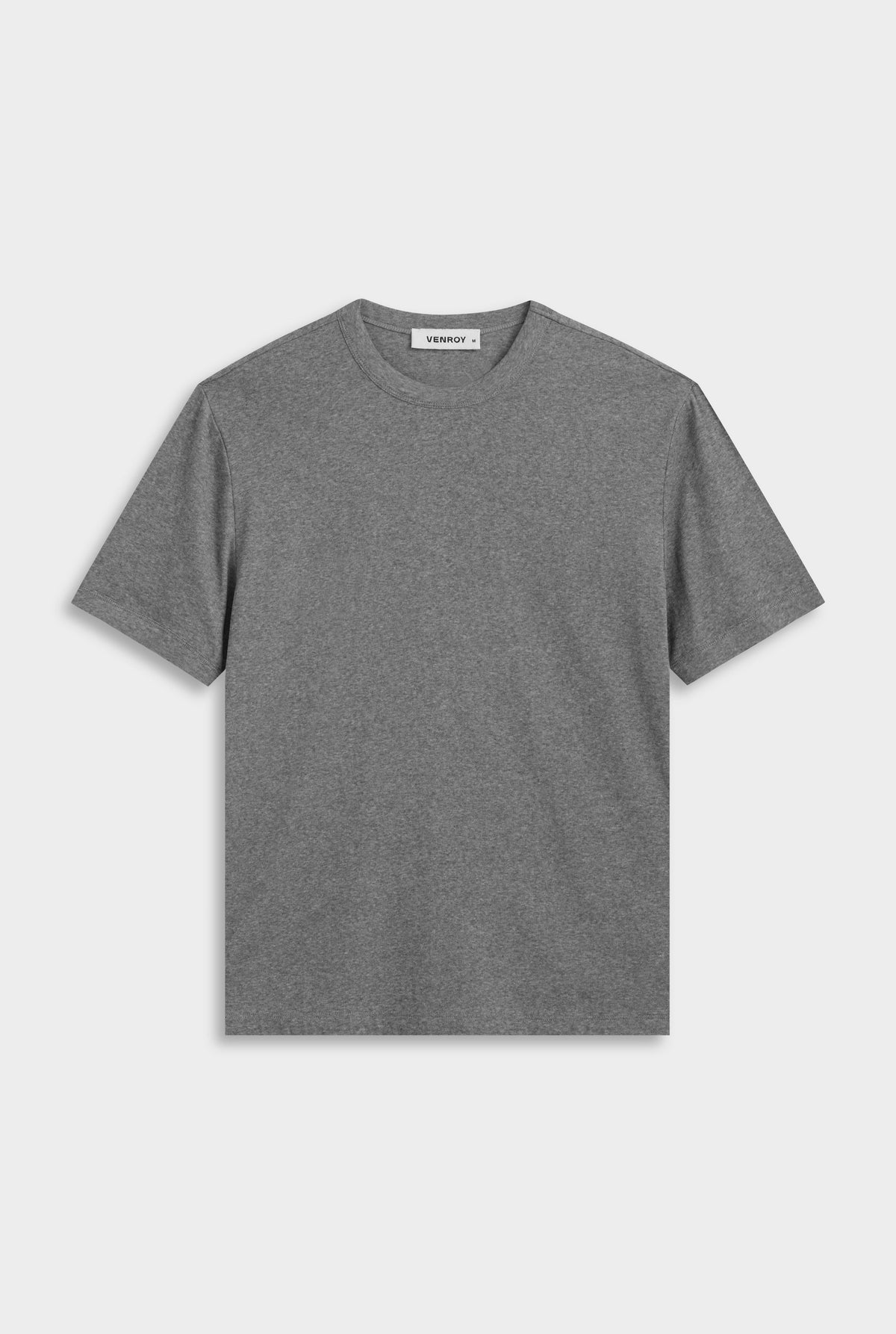 Rib Ringer T Shirt - Grey Marl