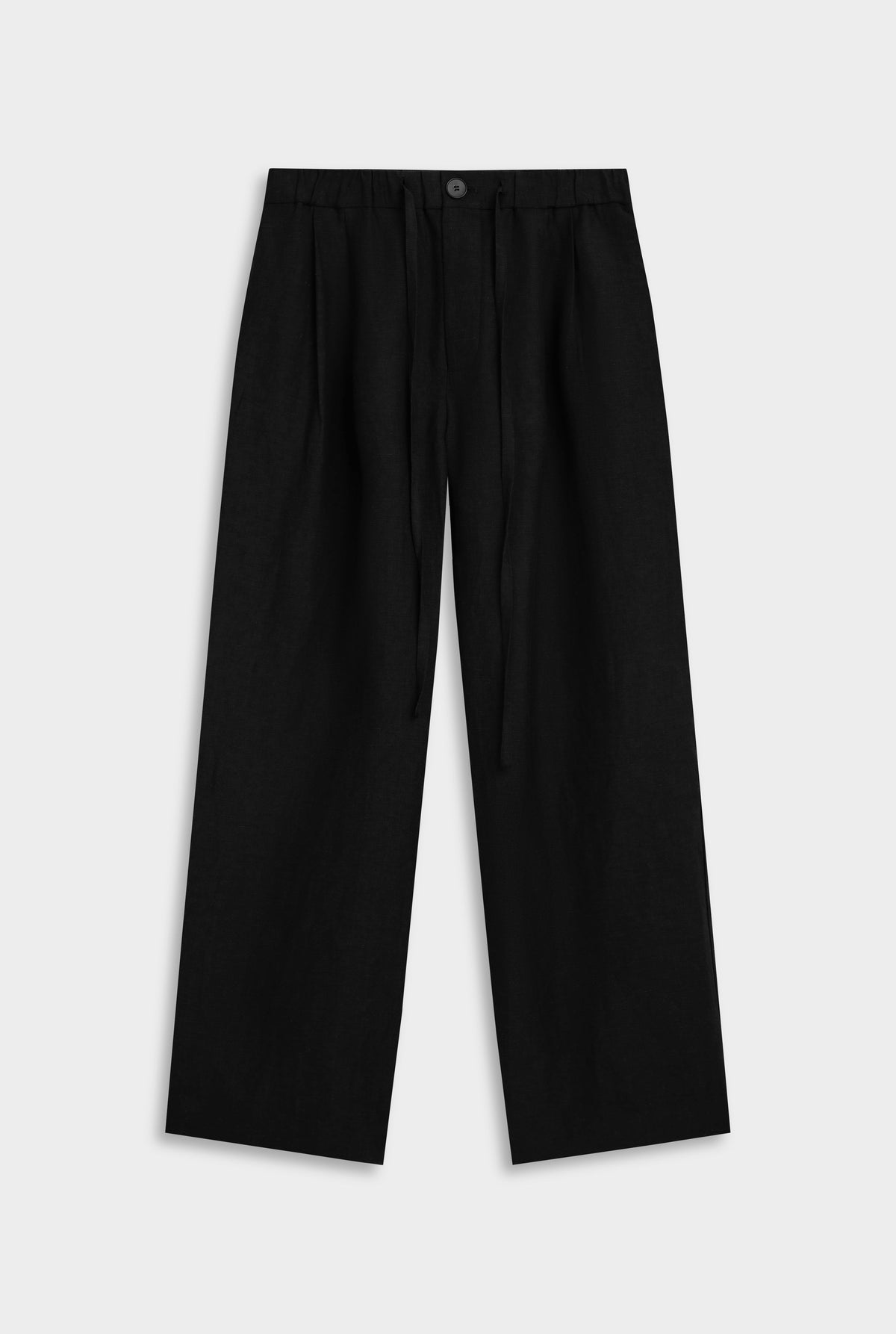 Wool Linen Relaxed Pant - Black [[AU_MEDIA:gid://shopify/MediaImage/27957741977687]]