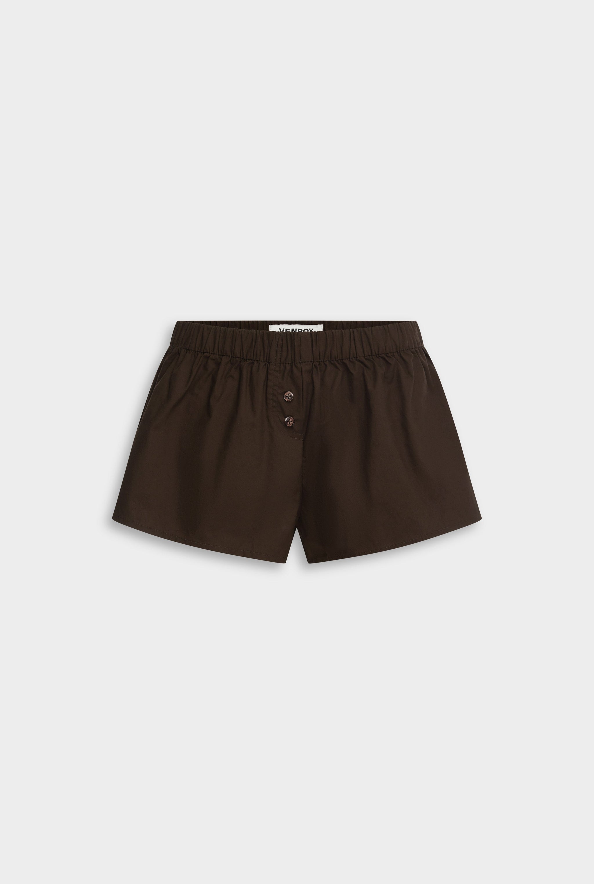 Cotton Poplin Short - Dark Chocolate