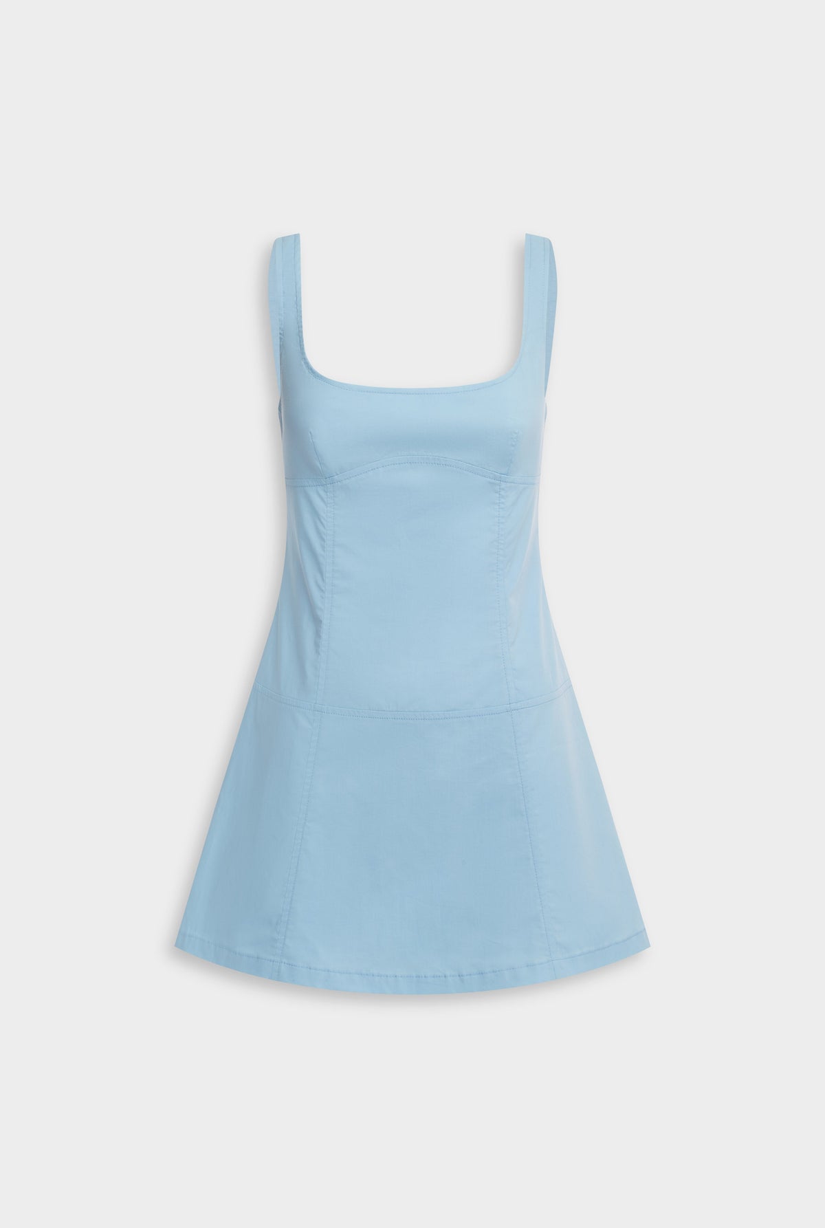 Fitted Cotton Mini Dress - Sky Blue [[AU_MEDIA:gid://shopify/MediaImage/27957882945623]]