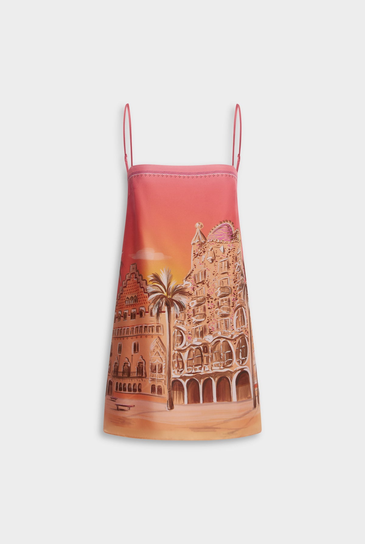 Silk Twill Mini Dress - Casa Batlló [[AU_MEDIA:gid://shopify/MediaImage/27957868691543]]