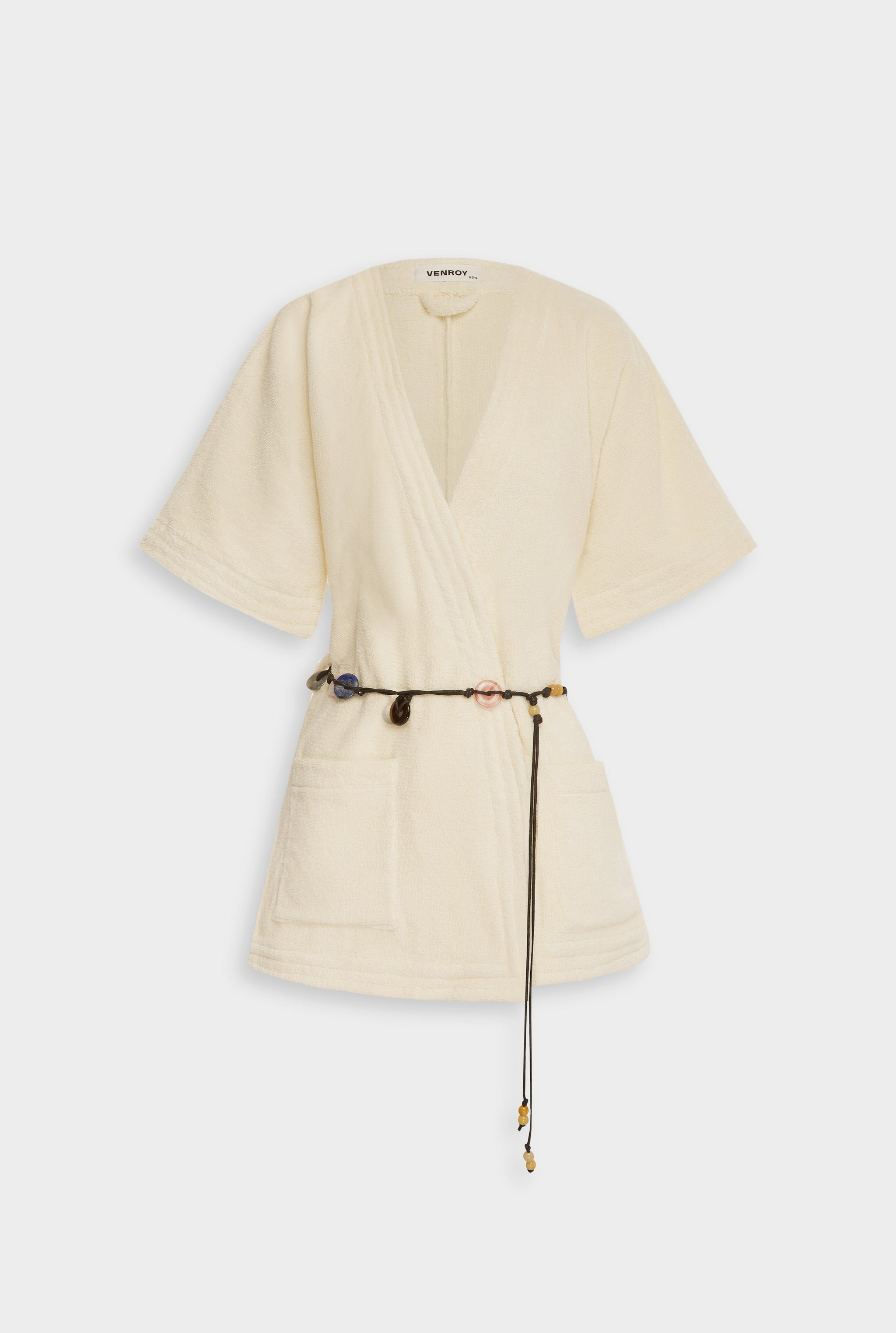Venroy Terry Robe - Ecru
