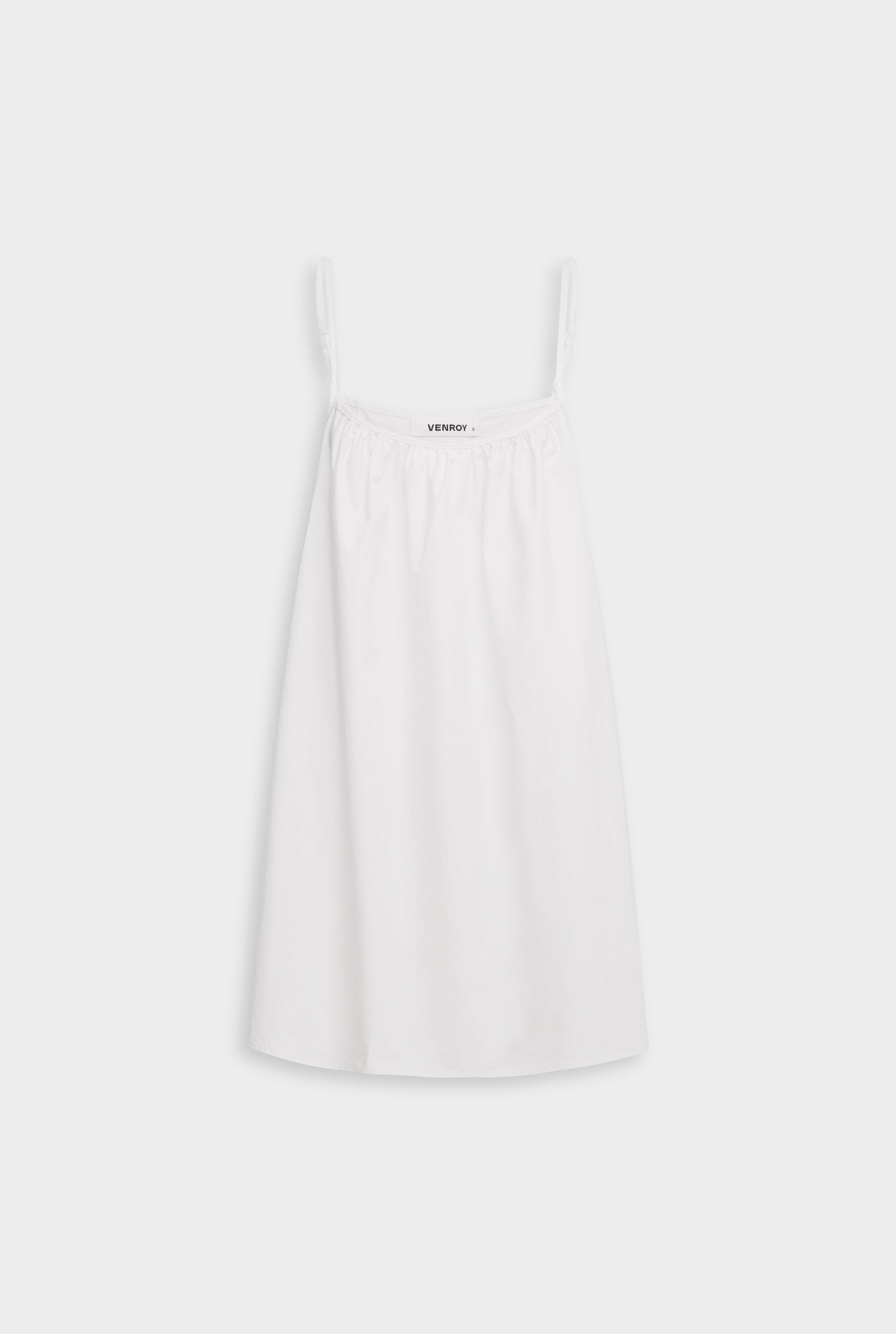 Venroy Cotton Poplin A-Line Mini Dress - White