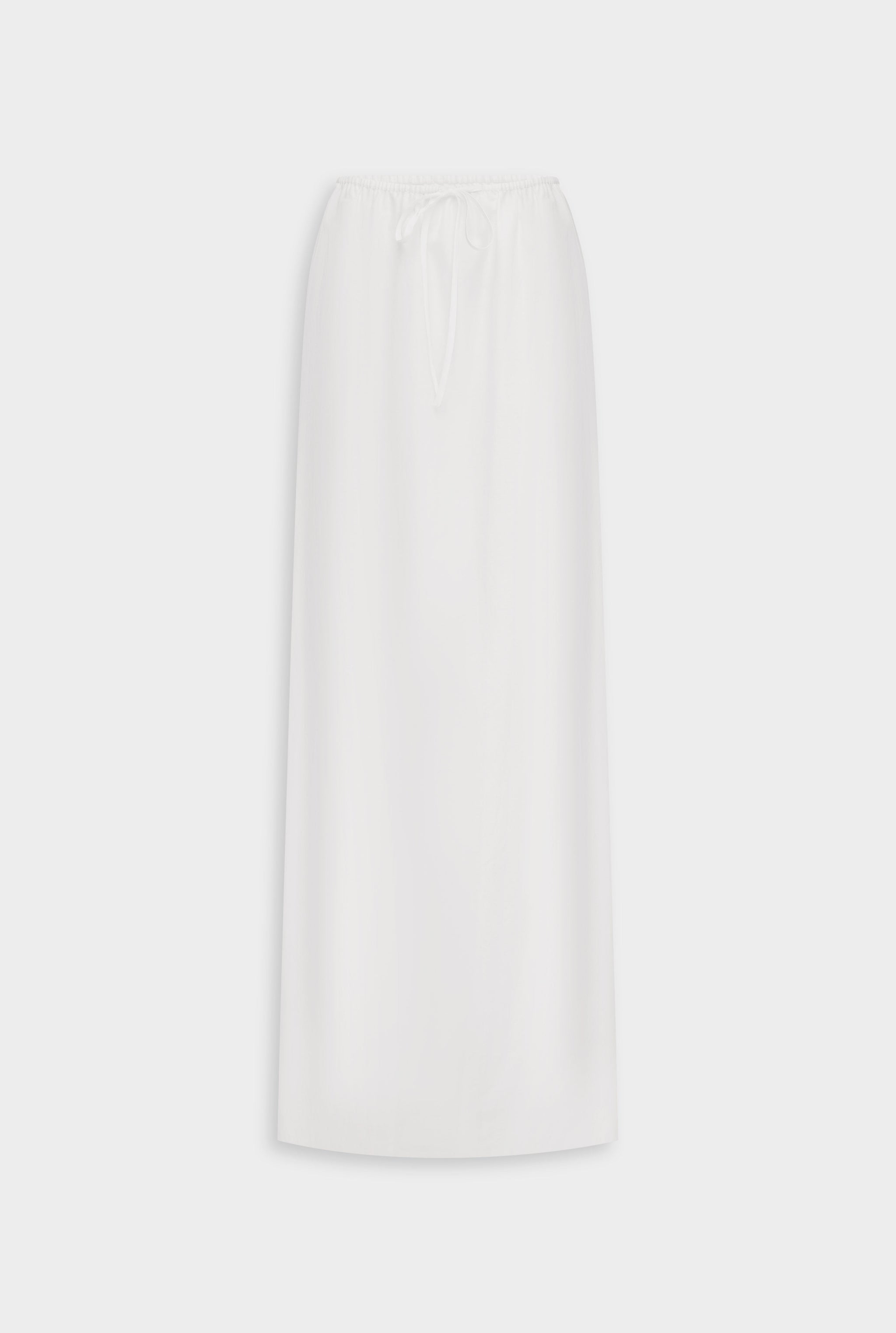 Venroy Silk Cotton Maxi Skirt - White