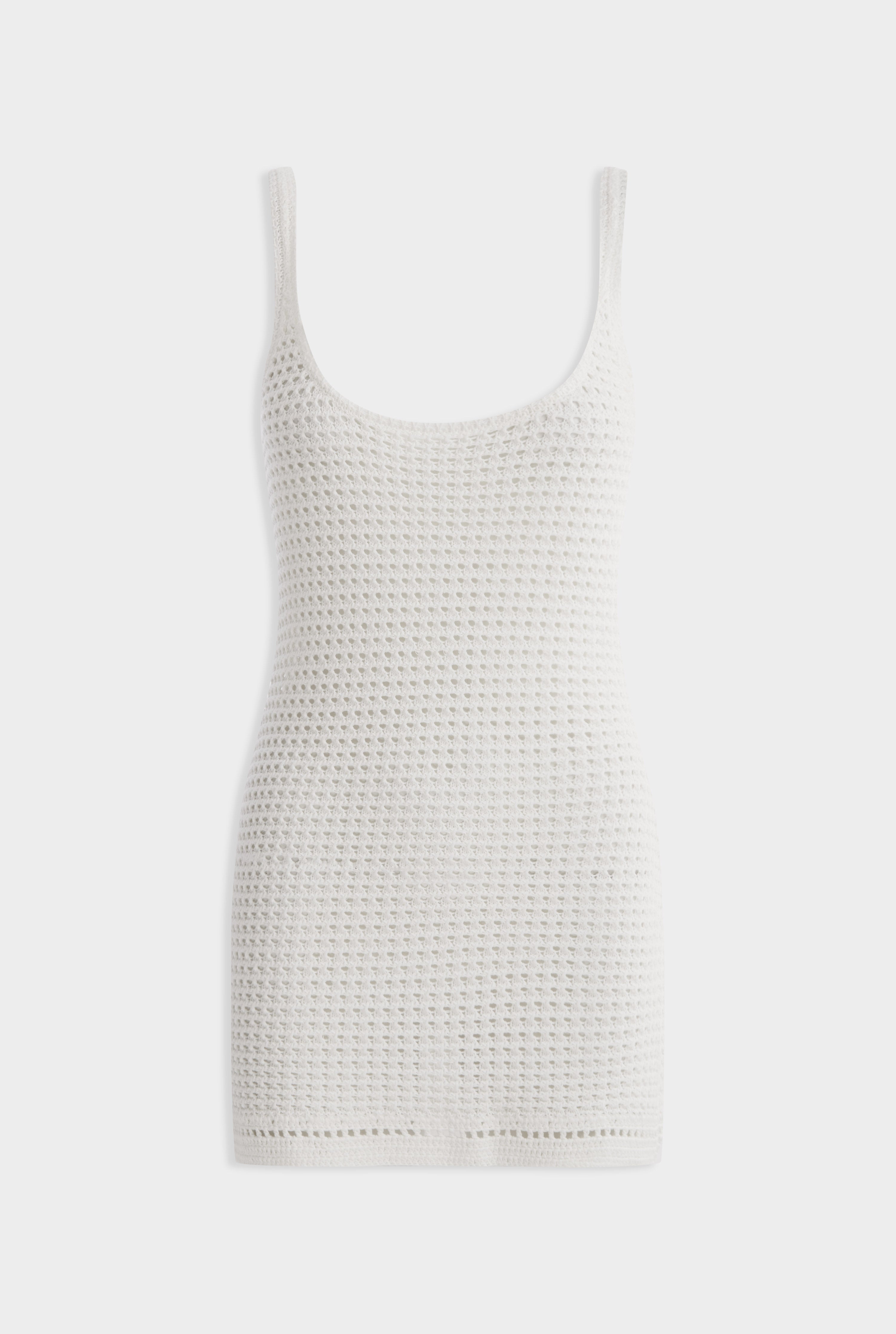 Crochet Cami Mini Dress - Off White
