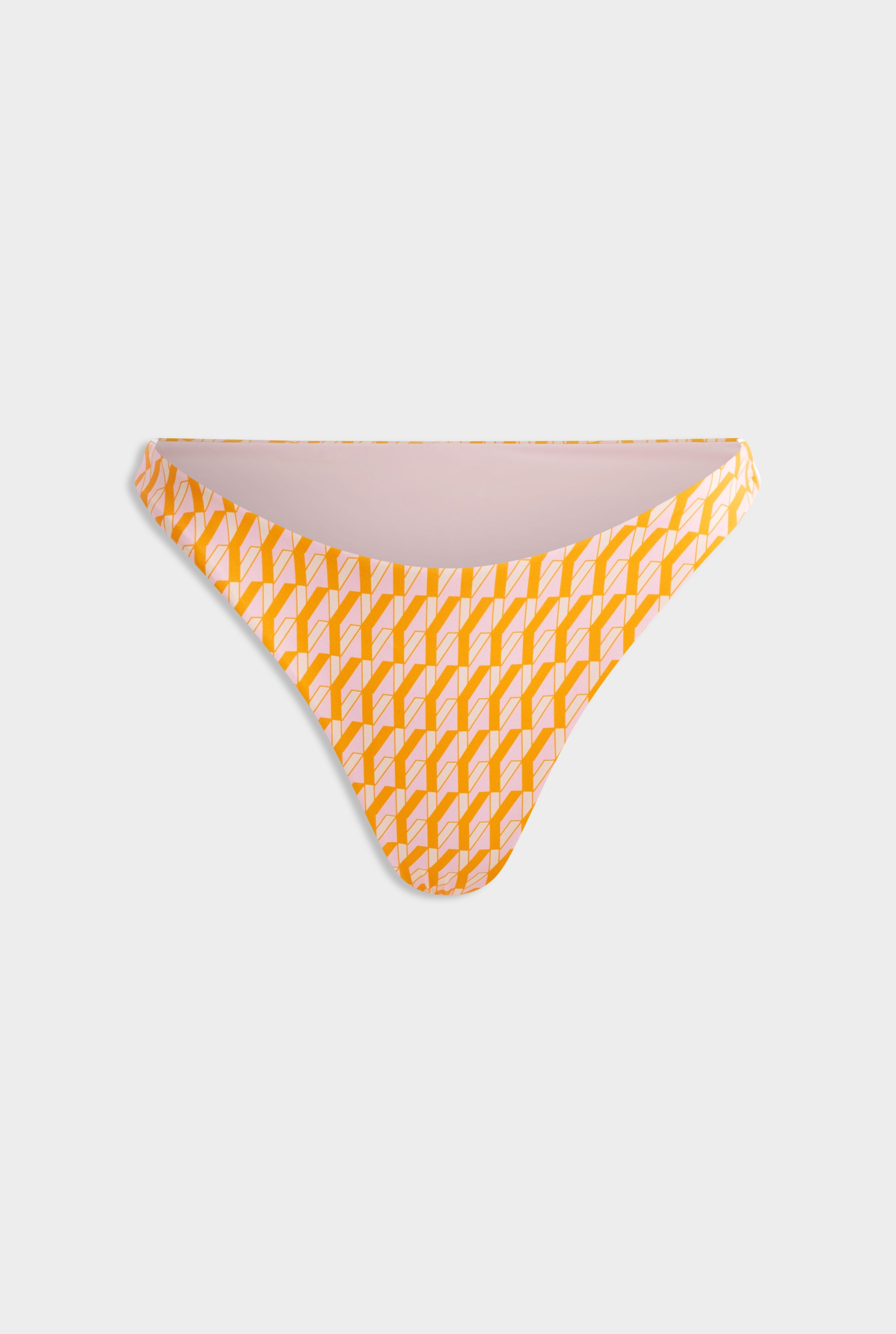 High Cut Bikini Brief - Bright Orange/Pink V Monogram