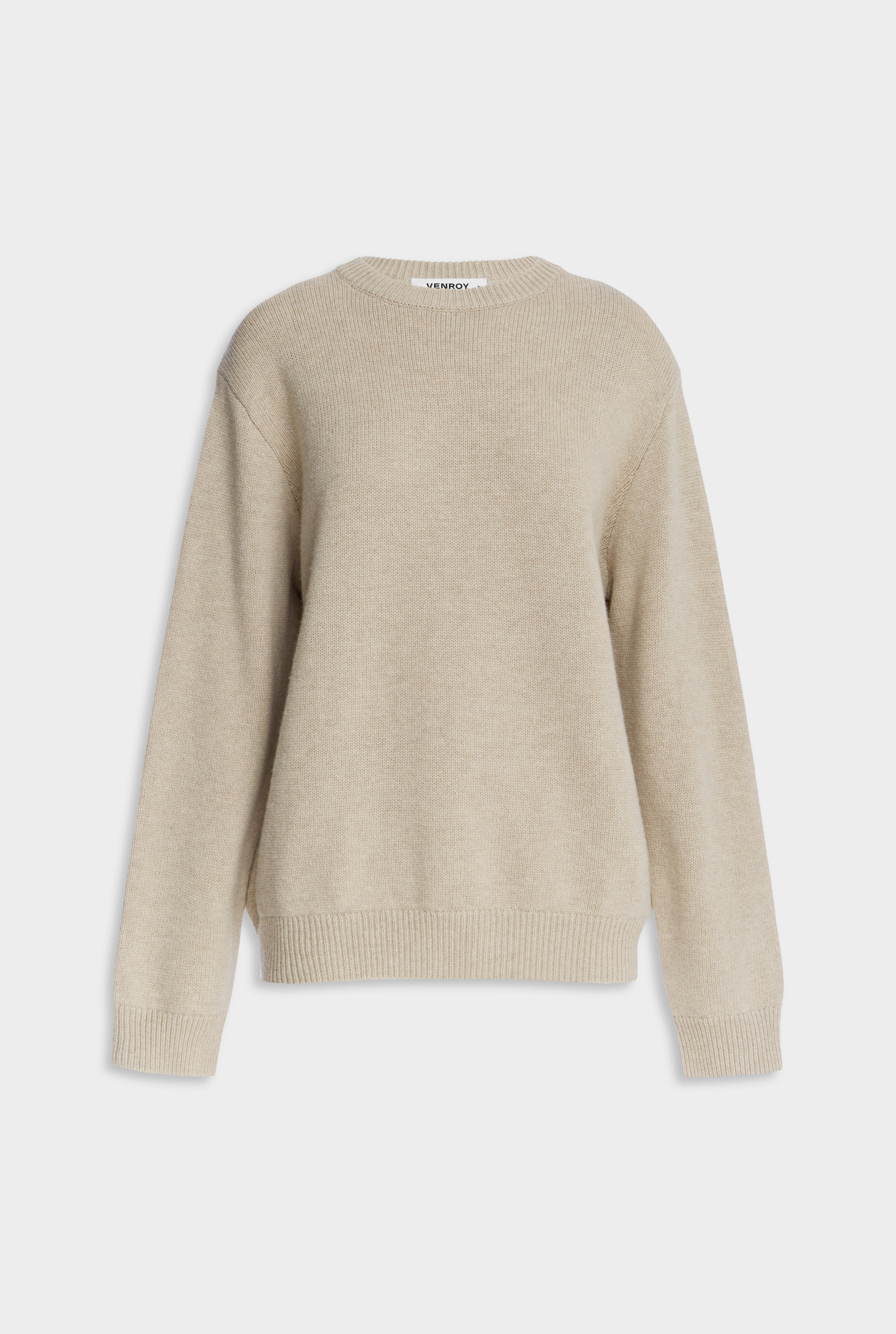 Oversized Wool Cashmere Sweater - Sand Marl