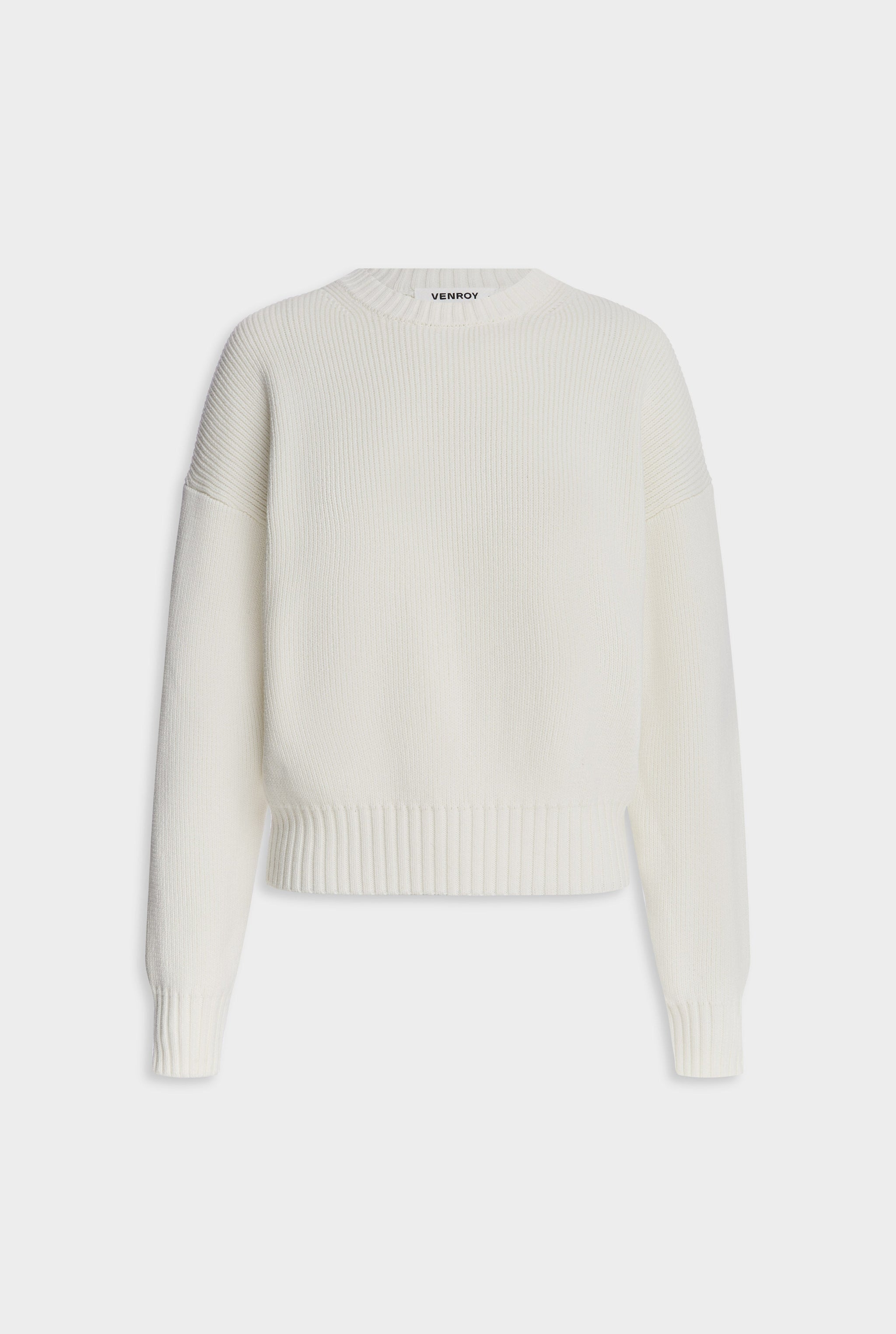 Cotton Knit Sweater - White