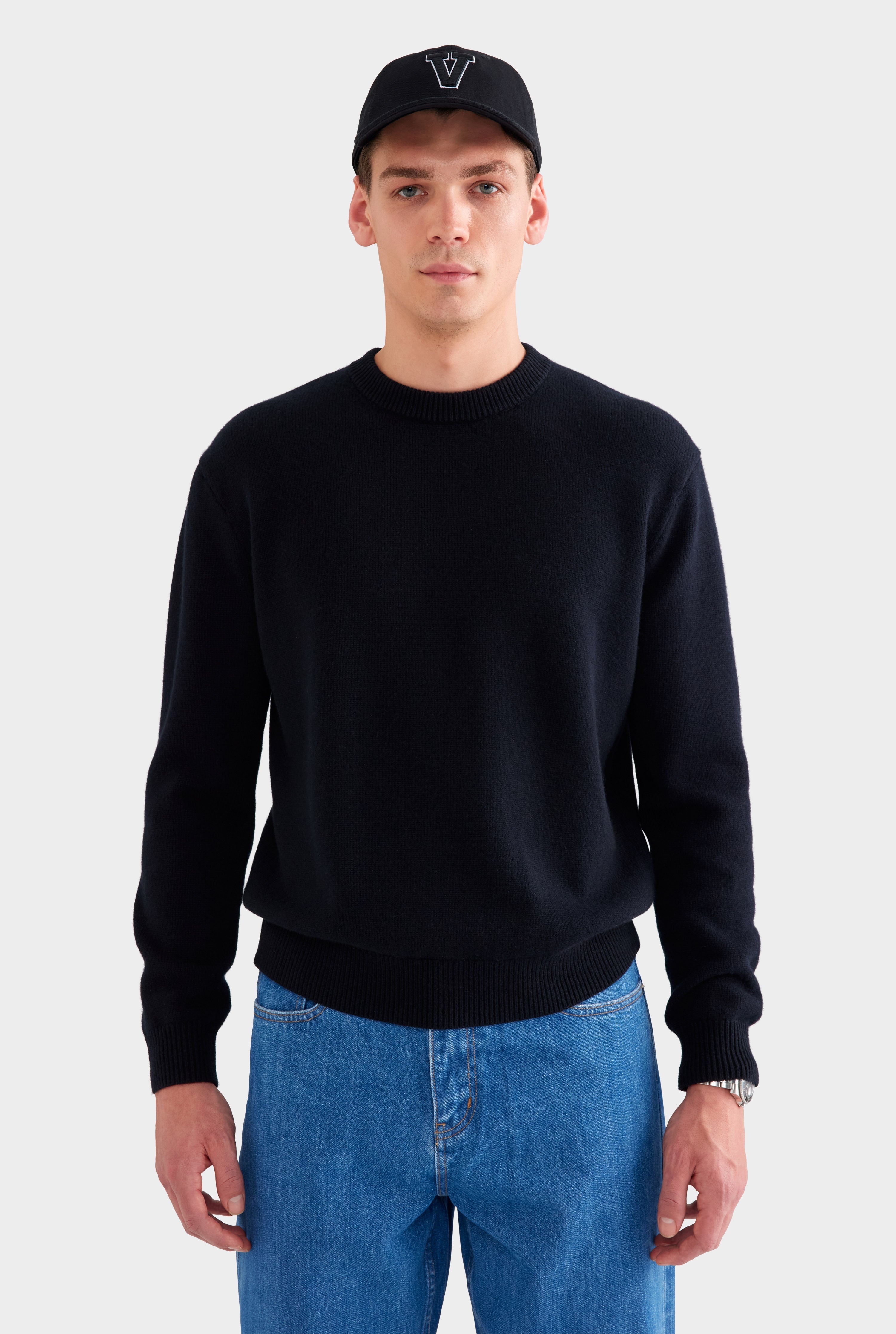 Wool Cashmere Sweater - Black