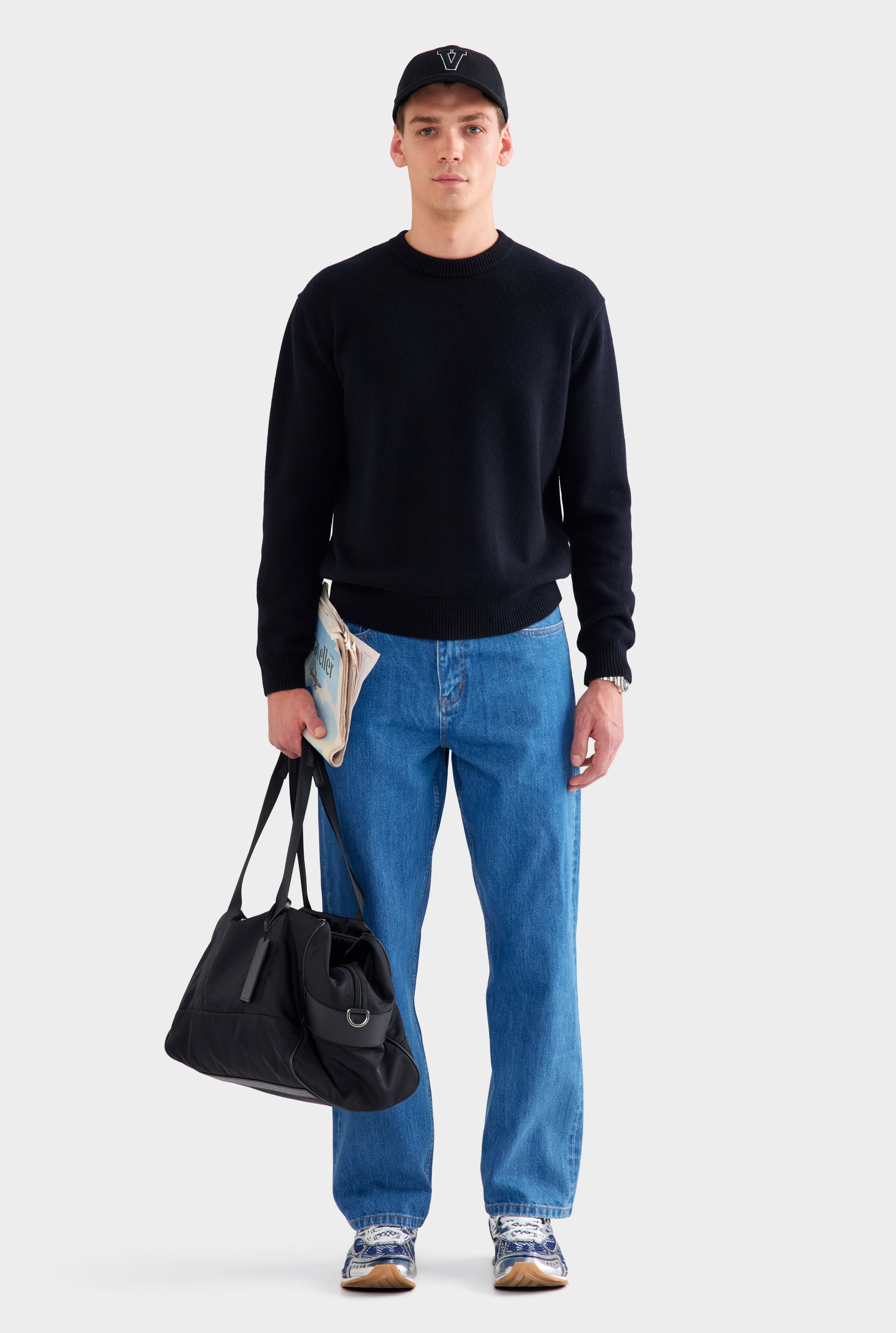 Wool Cashmere Sweater - Black