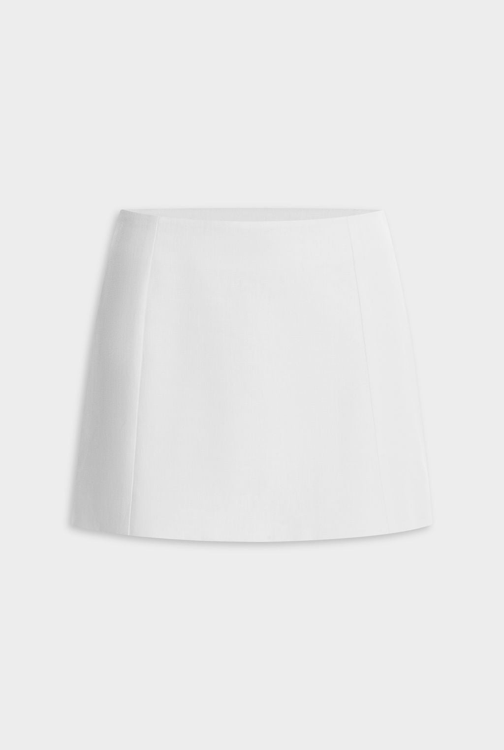 Linen Mini Skirt - White
