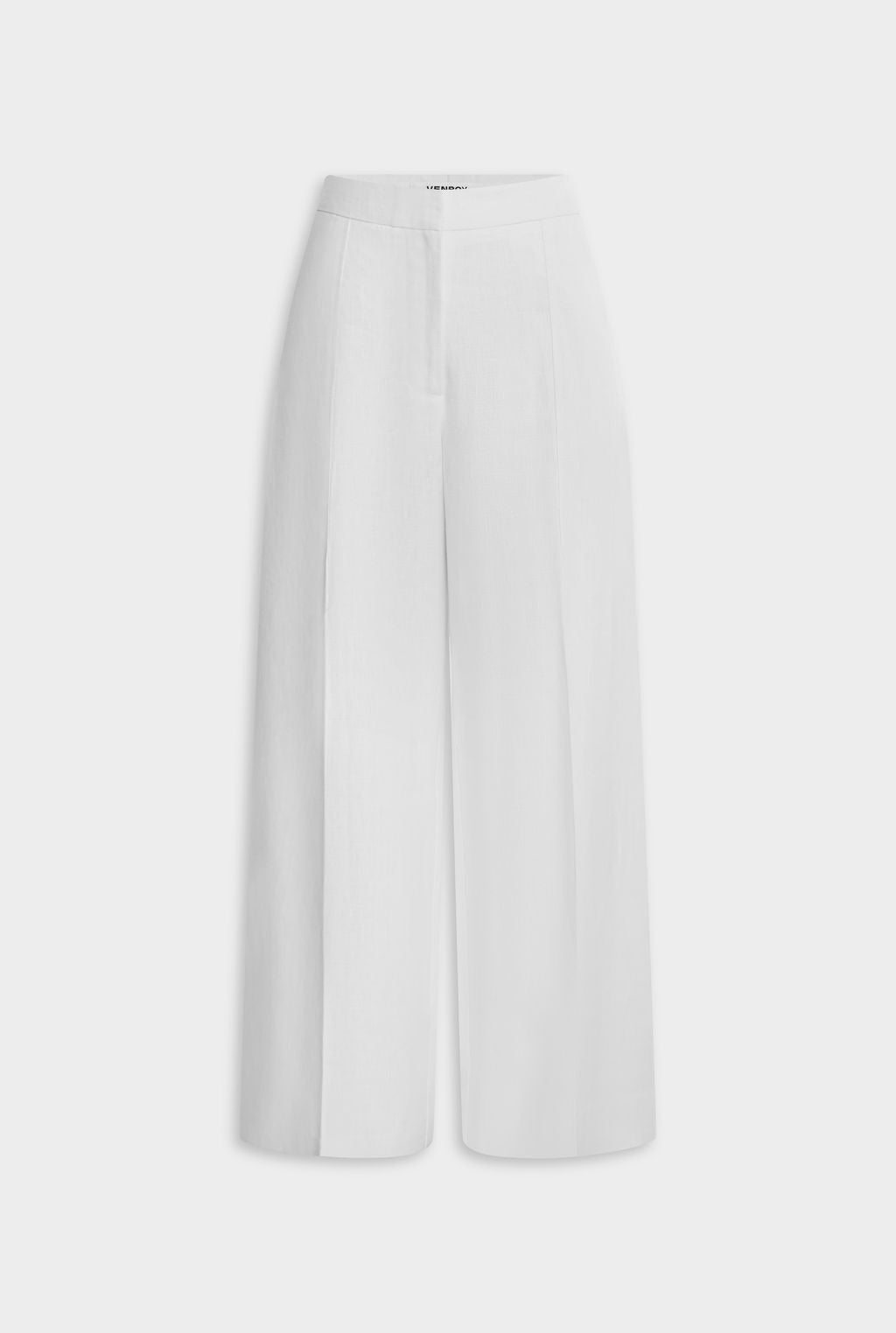 Heavyweight Panelled Linen Pant - White