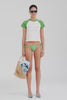 Venroy Lightweight Raglan Baby Tee - Off White/Ivy Green
