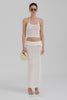 Venroy Crochet Cotton Fold Over Maxi Skirt - Off White