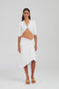 Lace Twist 3/4 Sleeve Top - White [[AU_MEDIA:gid://shopify/Video/27767385325655]]