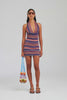 Cowl Halter Knitted Mini Dress - Multi Stripe [[AU_MEDIA:gid://shopify/Video/27965522018391]]