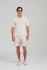 Cotton Pointelle Stripe Polo - Oat [[AU_MEDIA:gid://shopify/Video/27801445761111]]