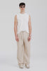 Venroy Wool Linen Relaxed Pant - Stone
