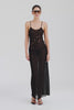 Venroy Embroidered Cutwork Slip Dress - Black