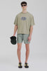 Venroy Pigment Dyed Supersized T Shirt - Washed Sage