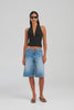 Low Rise Denim Bermuda - Mid Indigo [[AU_MEDIA:gid://shopify/Video/27767335747671]]