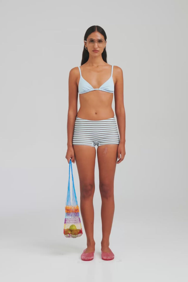 Terry Boy Short - Sky Blue/Olive/White Stripe [[AU_MEDIA:gid://shopify/Video/27963578450007]]