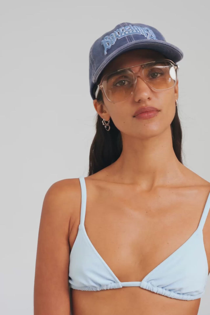 Barcelona Washed Canvas Cap - Washed Blue [[AU_MEDIA:gid://shopify/Video/27963416084567]]