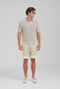 Rib Knit Open Neck Polo - Sage Marl [[AU_MEDIA:gid://shopify/Video/27767450468439]]