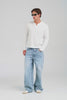 Long Sleeve Lightweight Knitted Henley - Off White [[AU_MEDIA:gid://shopify/Video/27767438606423]]